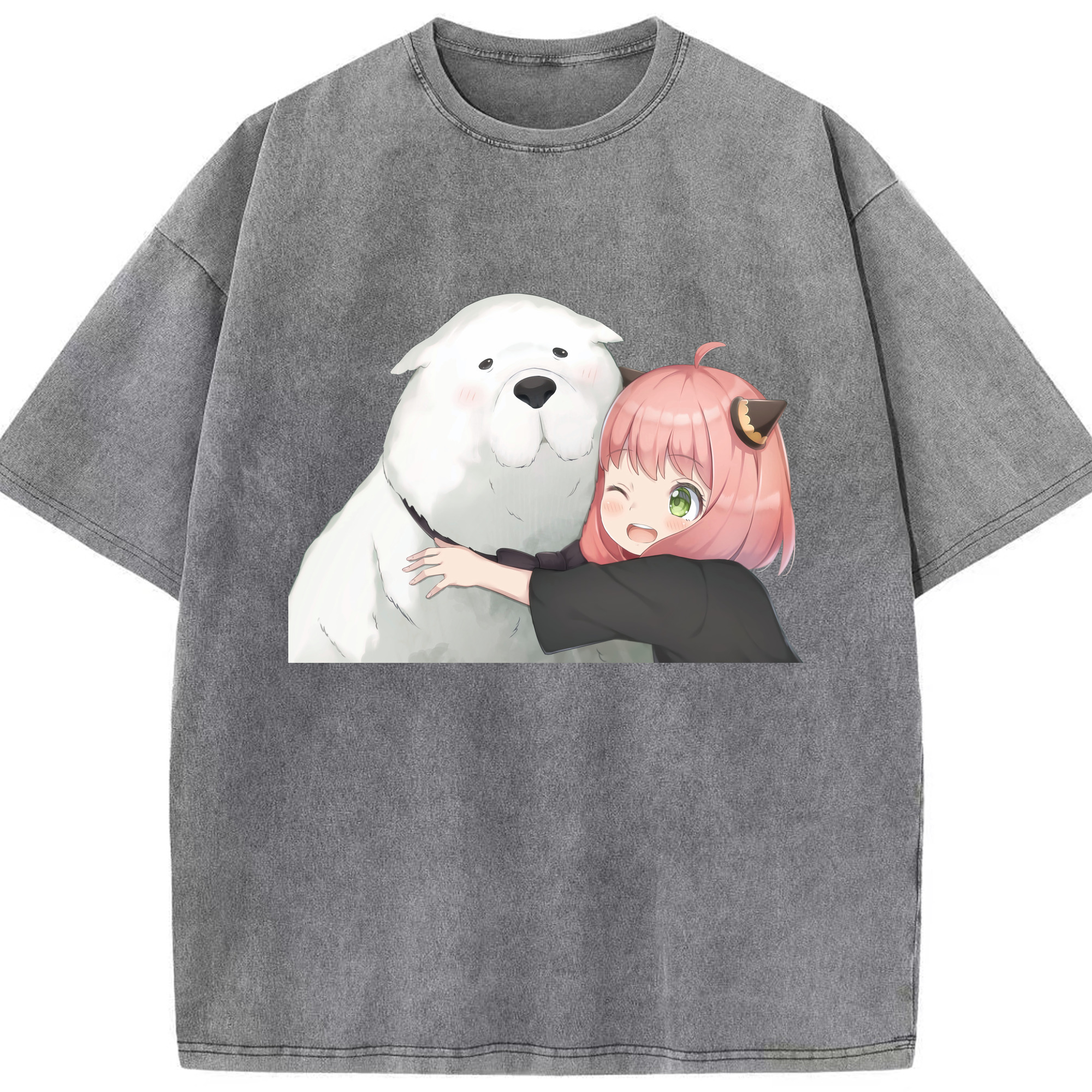 （画像用） SPY×FAMILY间谍家家酒 綿100% ヴィンテージ風 半袖Tシャツ（フロントプリント）