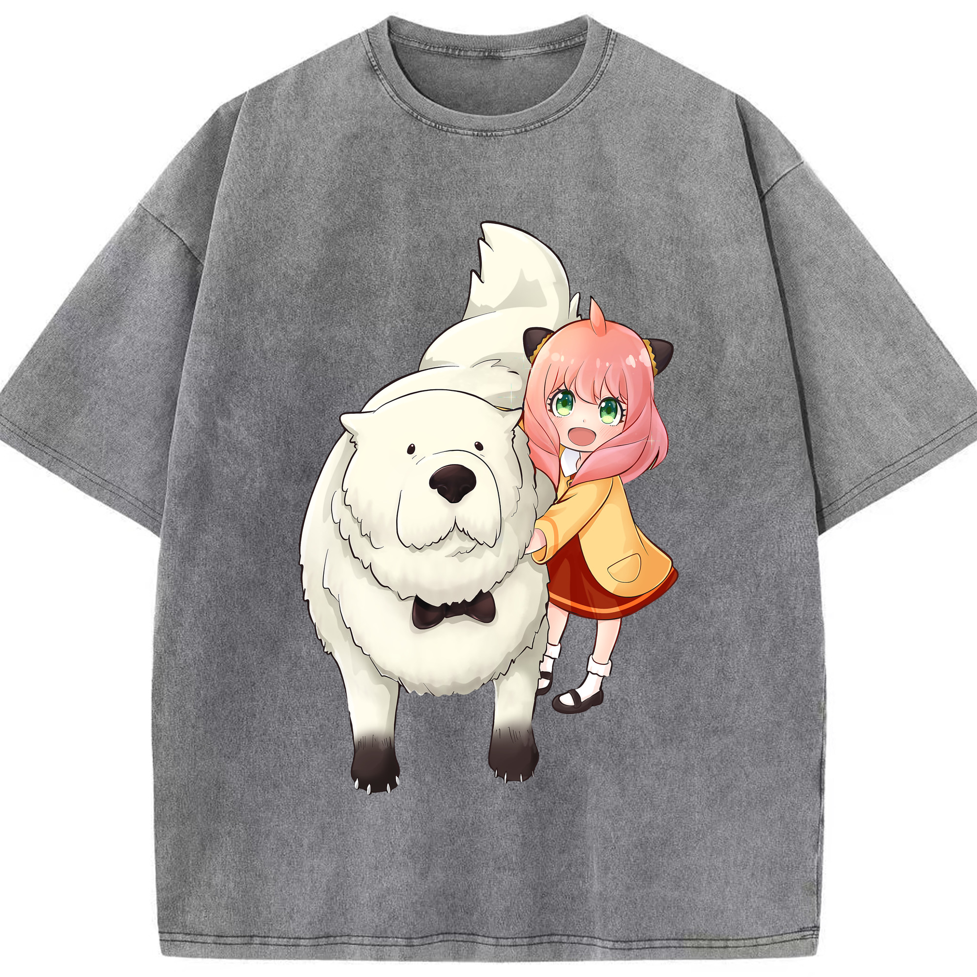 （画像用） SPY×FAMILY间谍家家酒 綿100% ヴィンテージ風 半袖Tシャツ（フロントプリント）