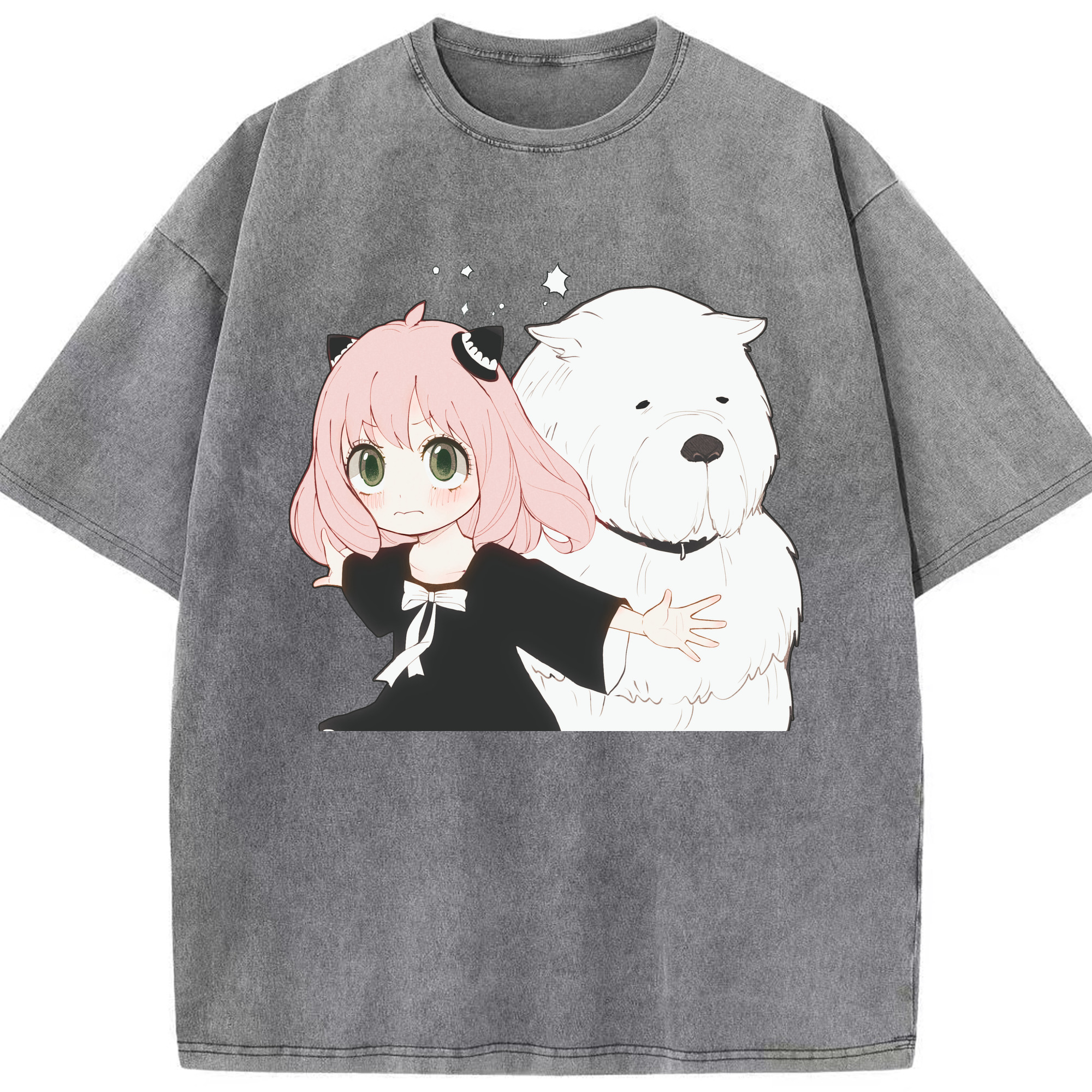 （画像用） SPY×FAMILY间谍家家酒 綿100% ヴィンテージ風 半袖Tシャツ（フロントプリント）