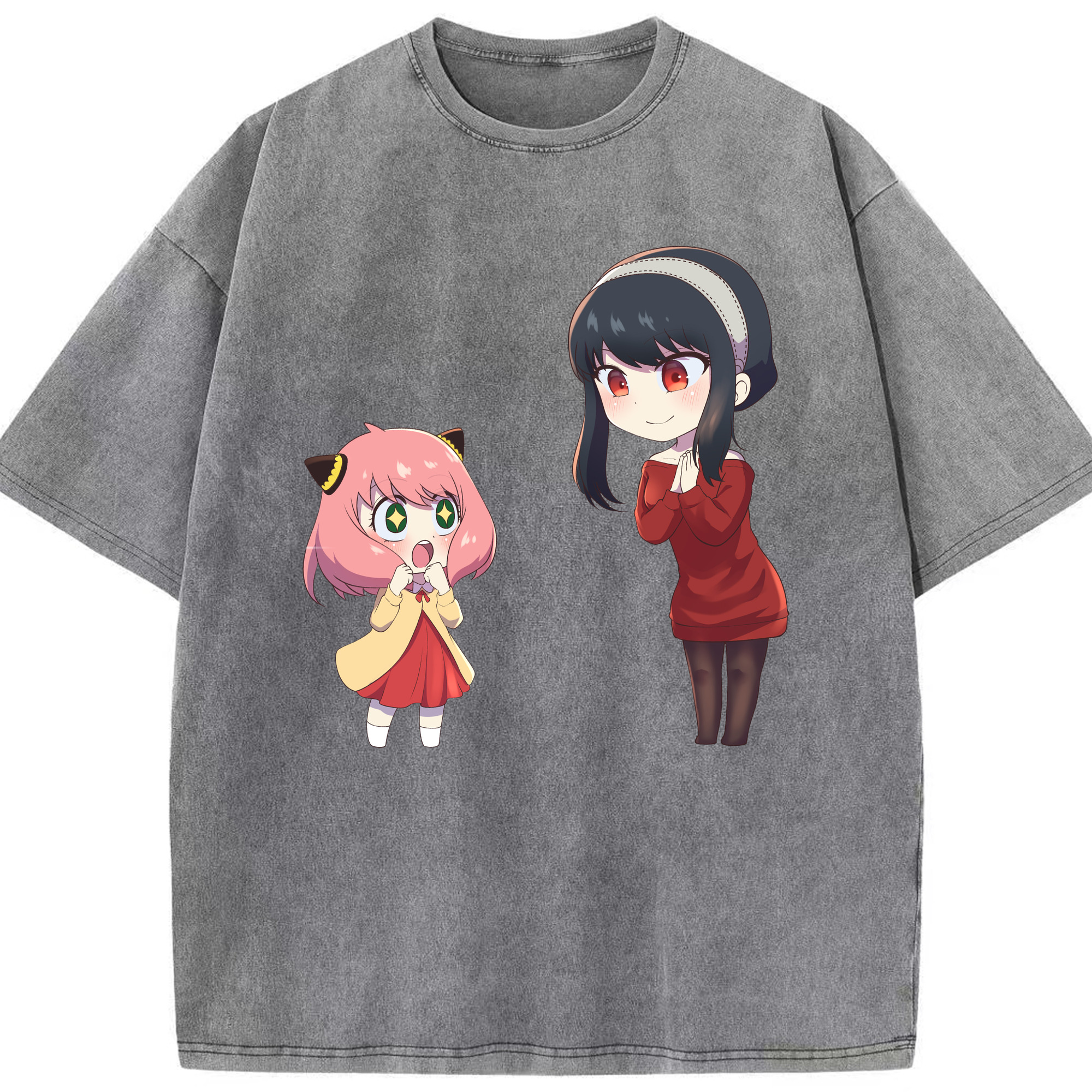 （画像用） SPY×FAMILY间谍家家酒 綿100% ヴィンテージ風 半袖Tシャツ（フロントプリント）