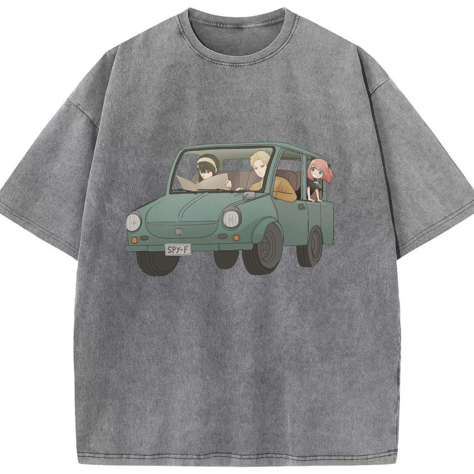 （画像用） SPY×FAMILY间谍家家酒 綿100% ヴィンテージ風 半袖Tシャツ（フロントプリント）