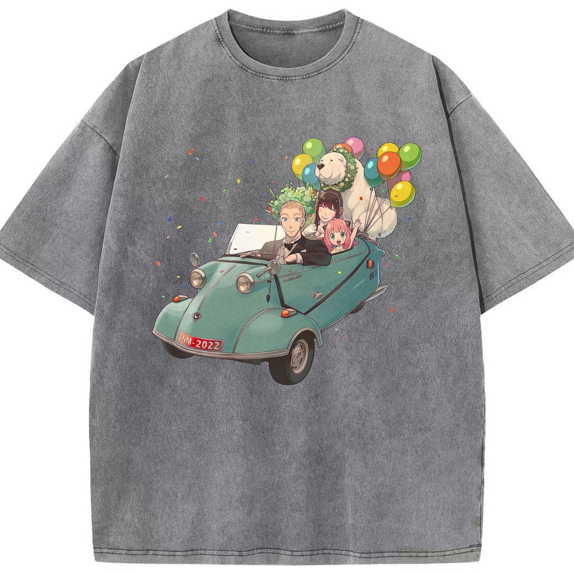（画像用） SPY×FAMILY间谍家家酒 綿100% ヴィンテージ風 半袖Tシャツ（フロントプリント）