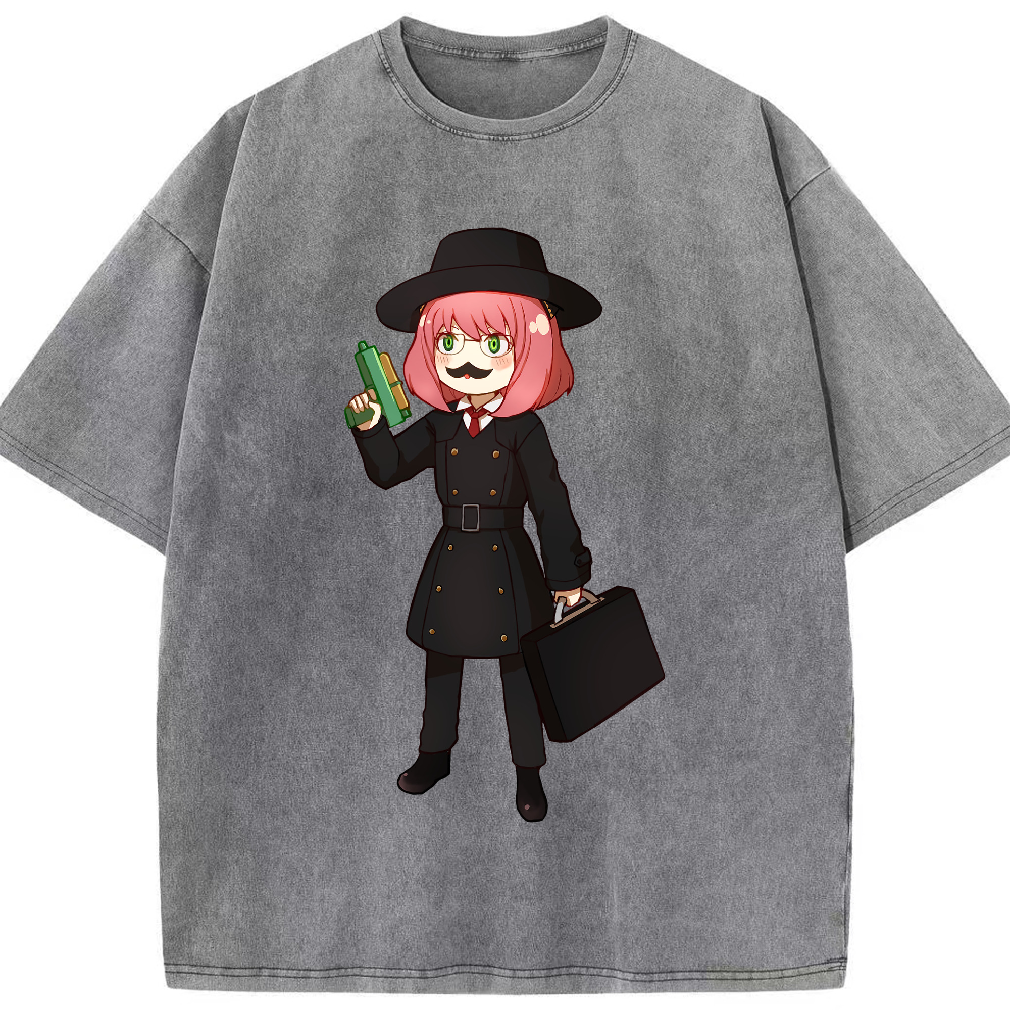 （画像用） SPY×FAMILY间谍家家酒 綿100% ヴィンテージ風 半袖Tシャツ（フロントプリント）