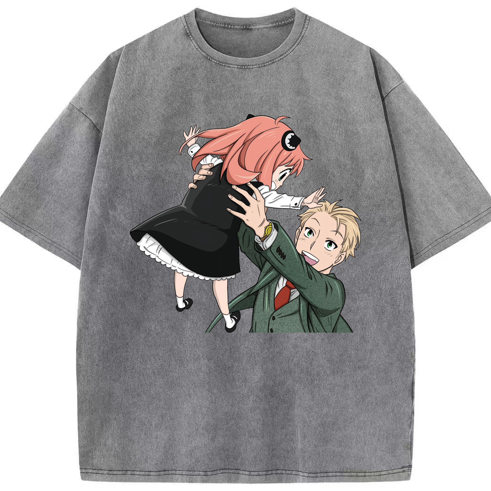 （画像用） SPY×FAMILY间谍家家酒 綿100% ヴィンテージ風 半袖Tシャツ（フロントプリント）