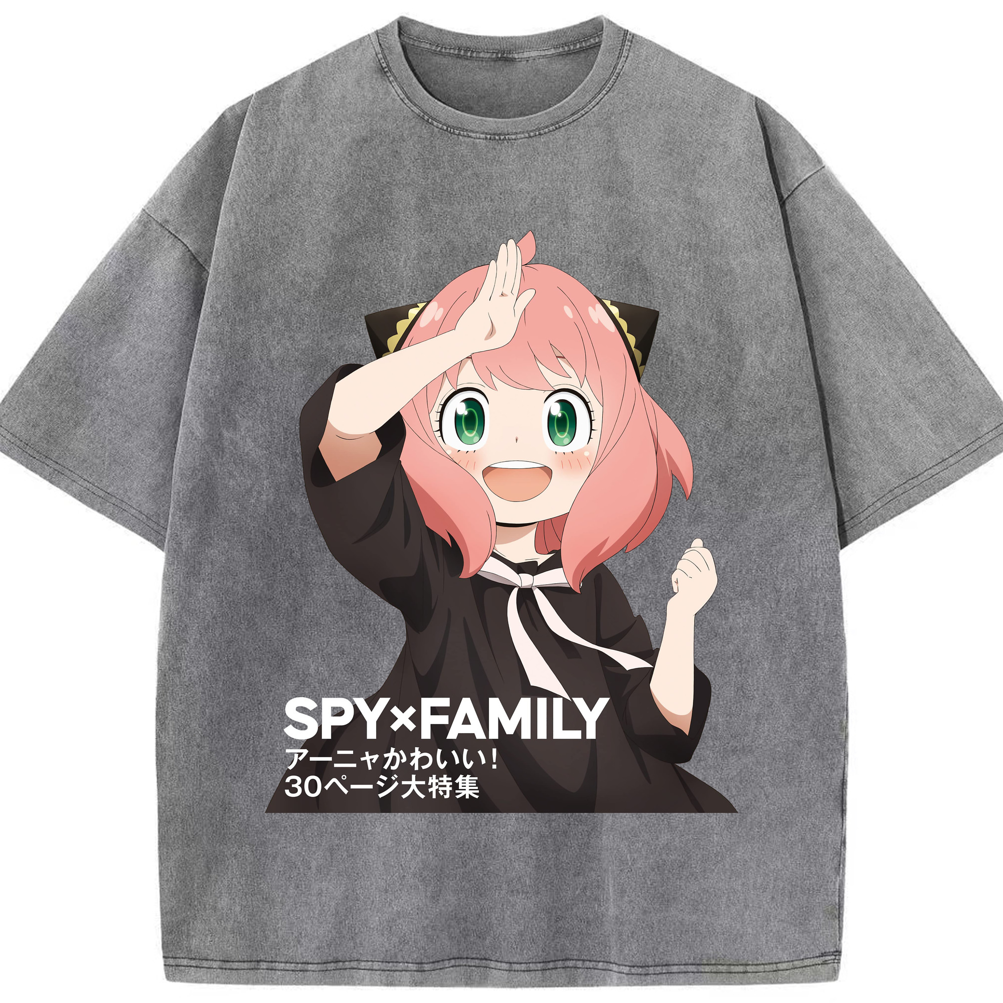 （画像用） SPY×FAMILY间谍家家酒 綿100% ヴィンテージ風 半袖Tシャツ（フロントプリント）
