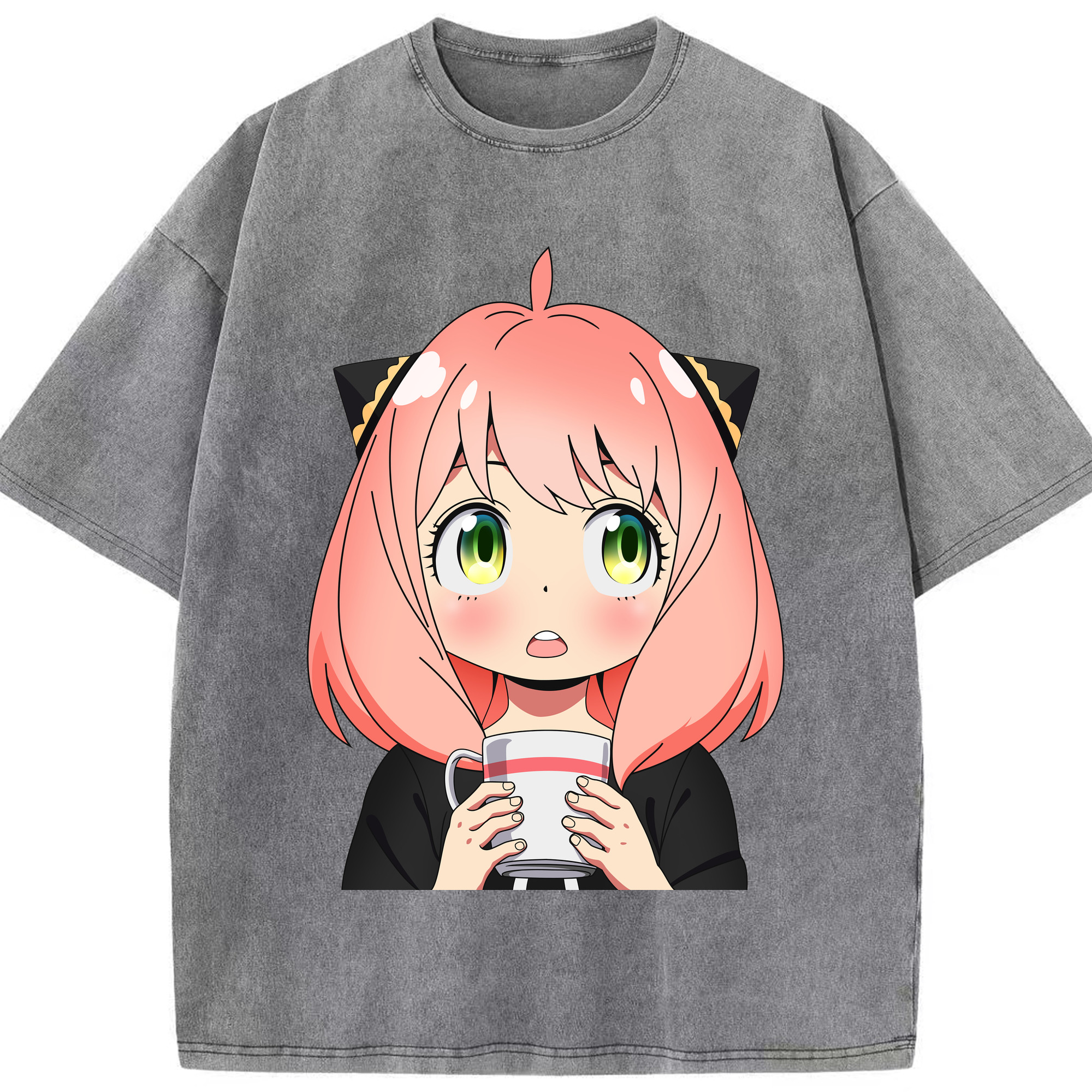 （画像用） SPY×FAMILY间谍家家酒 綿100% ヴィンテージ風 半袖Tシャツ（フロントプリント）