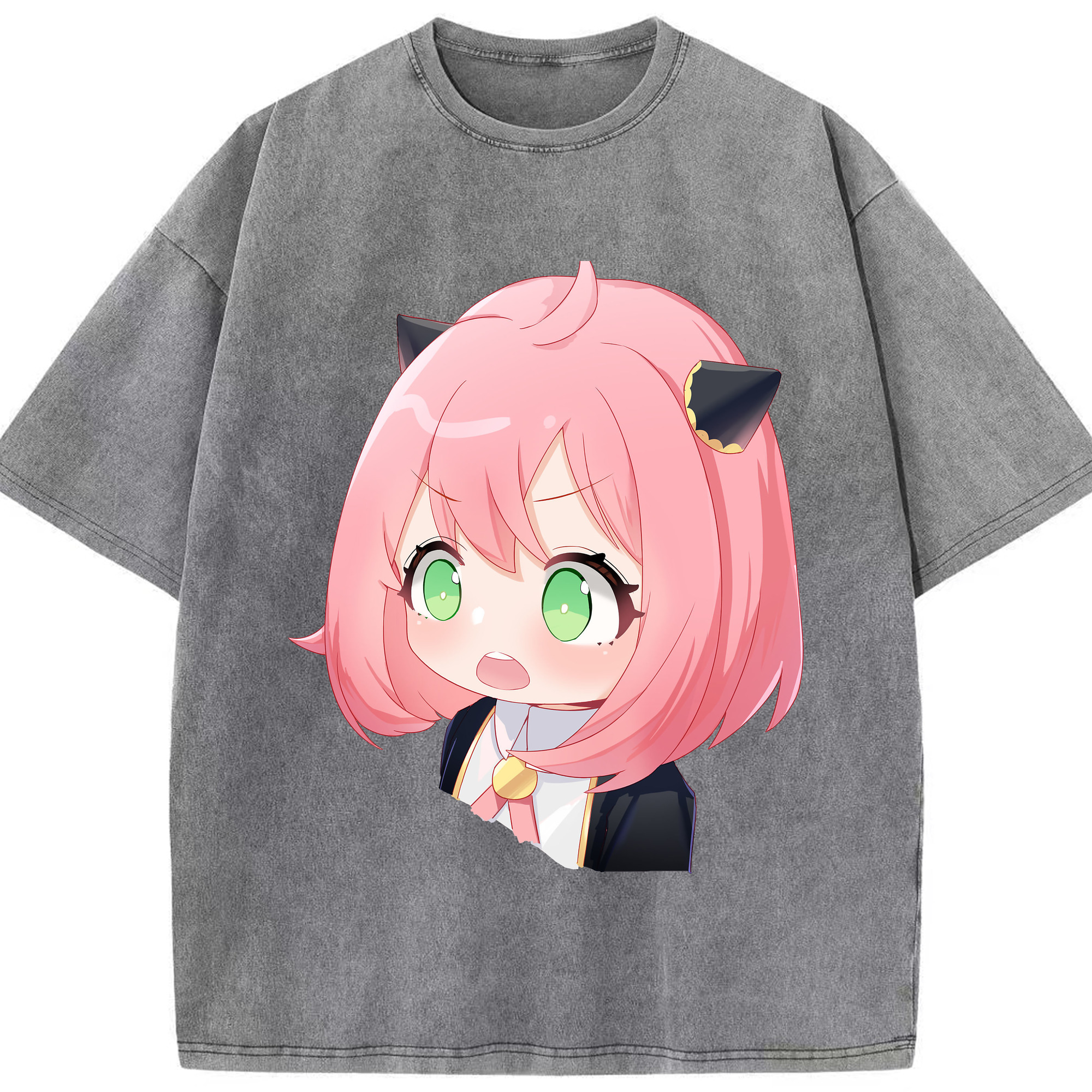 （画像用） SPY×FAMILY间谍家家酒 綿100% ヴィンテージ風 半袖Tシャツ（フロントプリント）