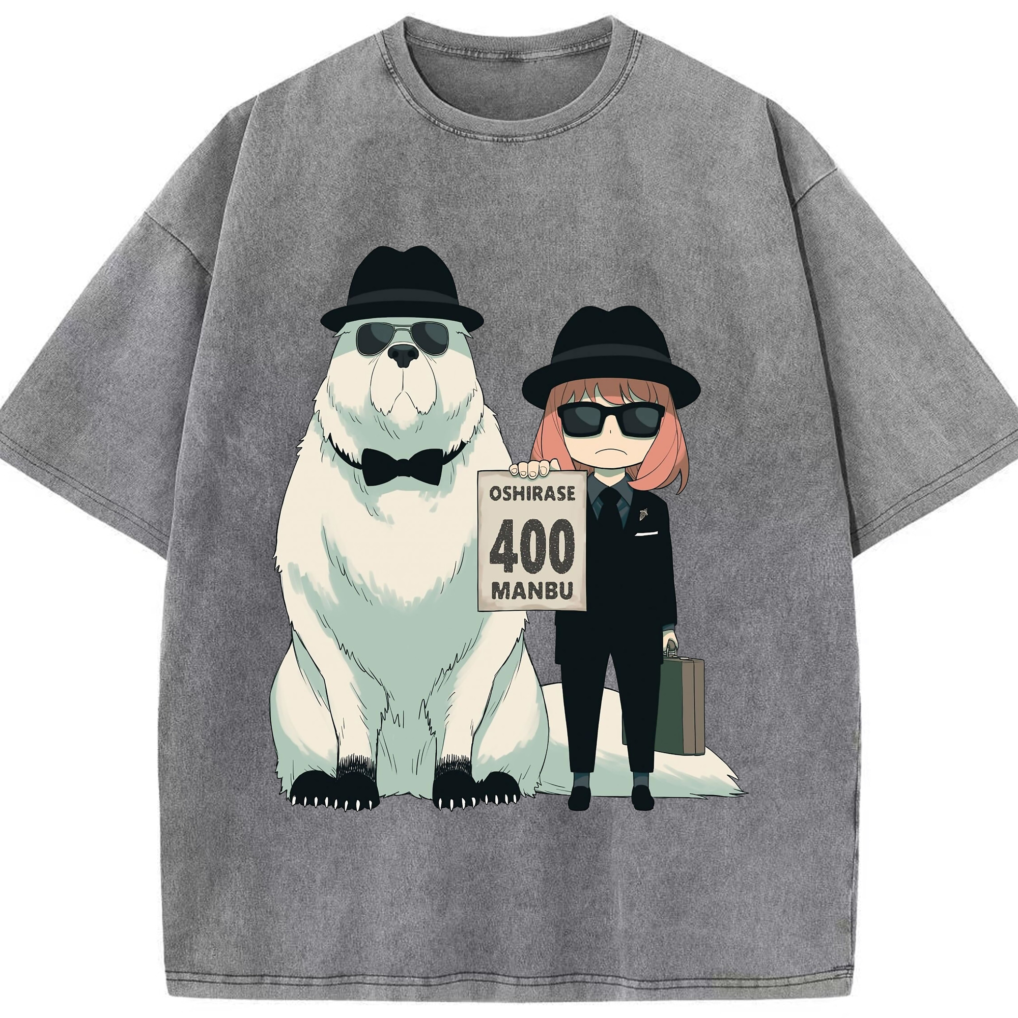 （画像用） SPY×FAMILY间谍家家酒 綿100% ヴィンテージ風 半袖Tシャツ（フロントプリント）