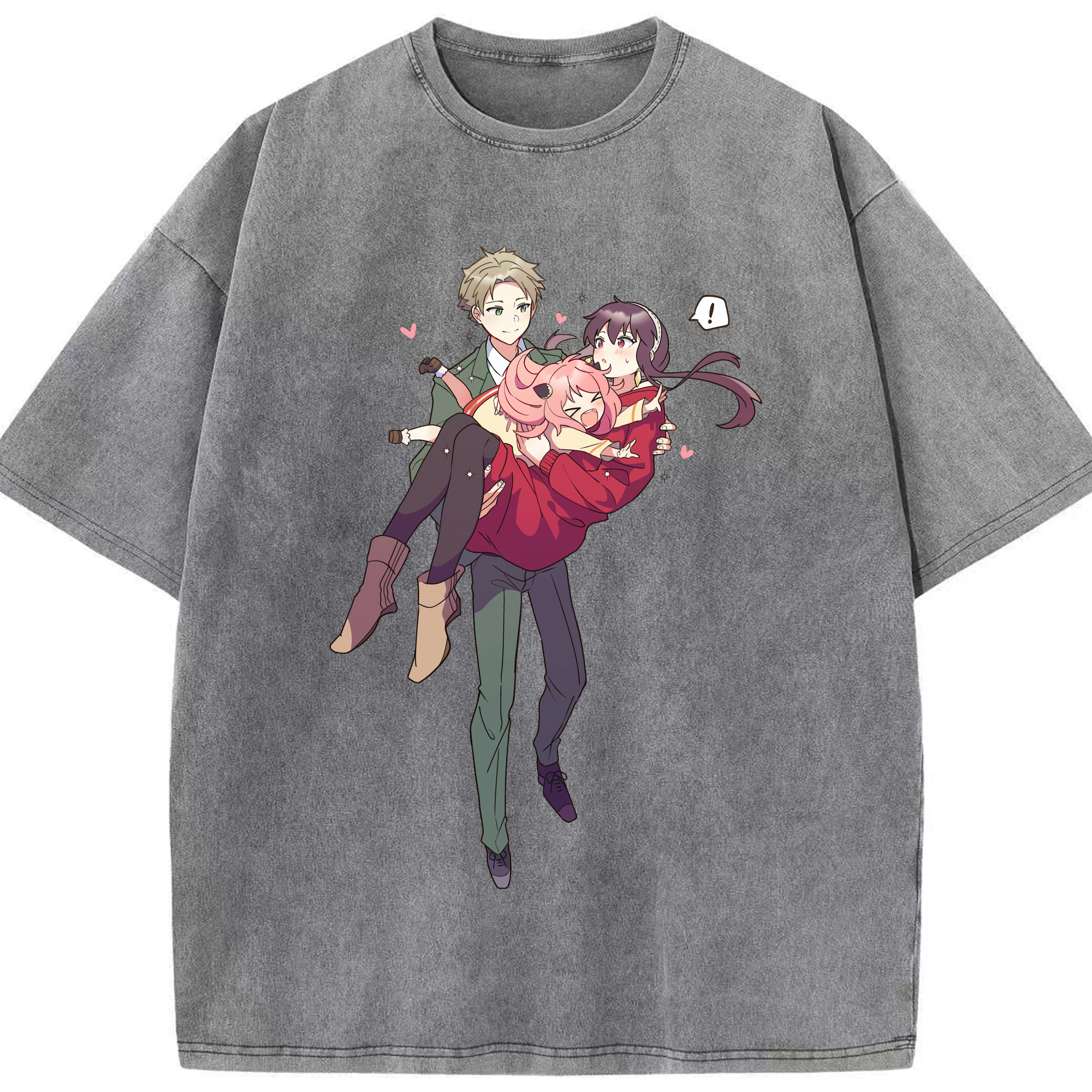 （画像用） SPY×FAMILY间谍家家酒 綿100% ヴィンテージ風 半袖Tシャツ（フロントプリント）