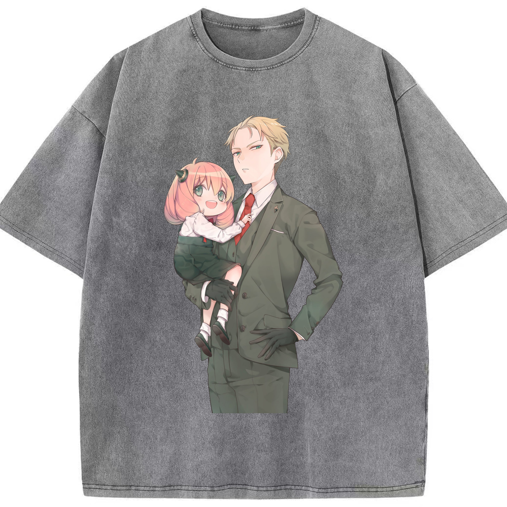 （画像用） SPY×FAMILY间谍家家酒 綿100% ヴィンテージ風 半袖Tシャツ（フロントプリント）