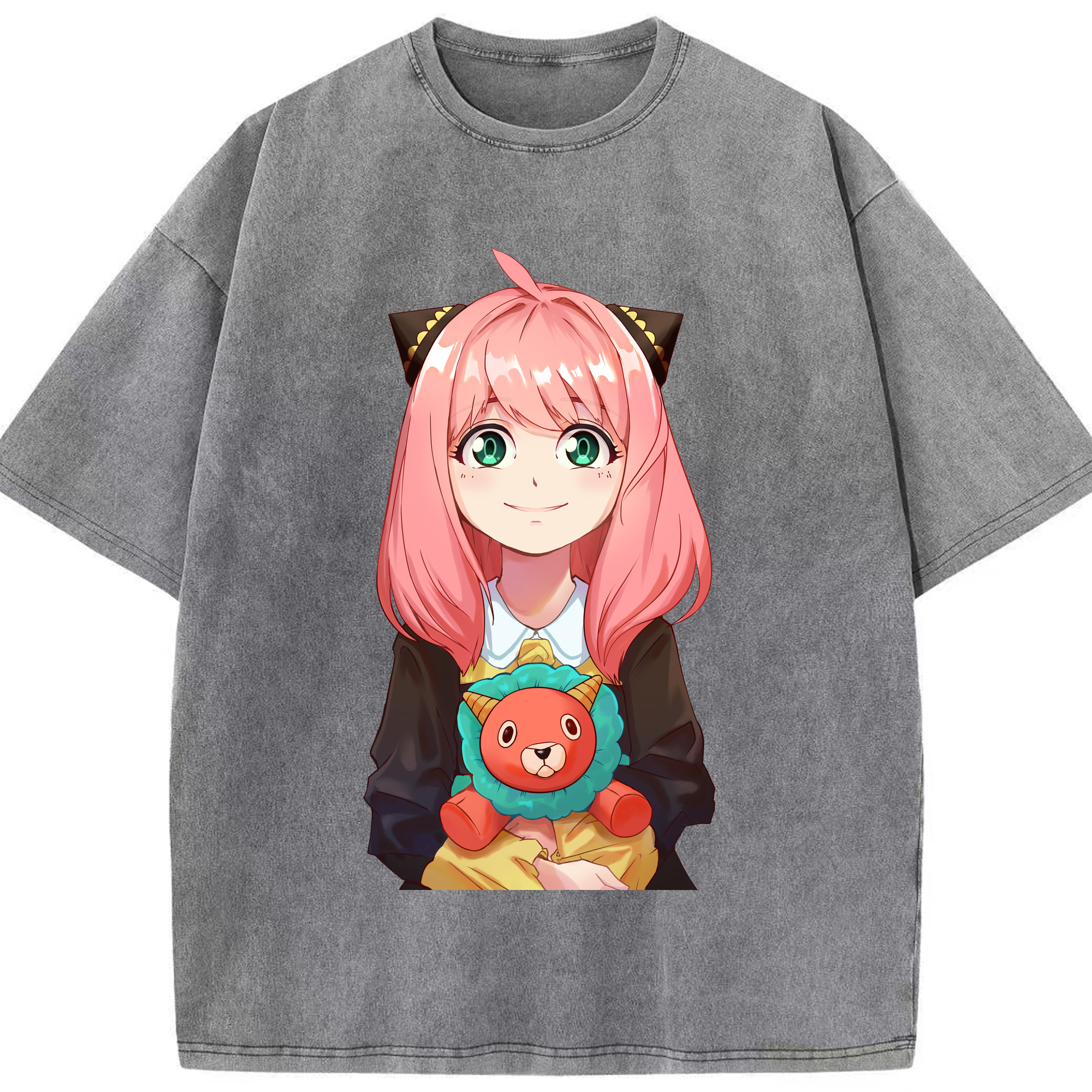 （画像用） SPY×FAMILY间谍家家酒 綿100% ヴィンテージ風 半袖Tシャツ（フロントプリント）