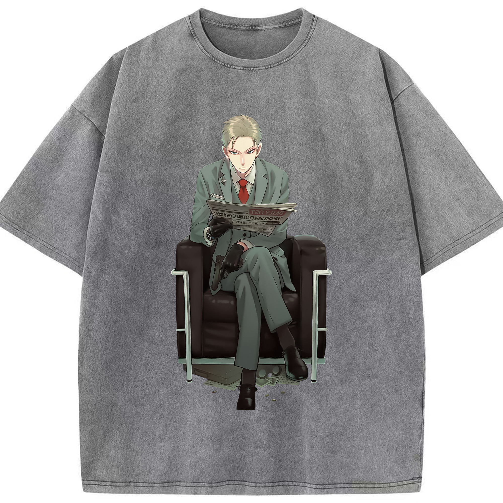 （画像用） SPY×FAMILY间谍家家酒 綿100% ヴィンテージ風 半袖Tシャツ（フロントプリント）