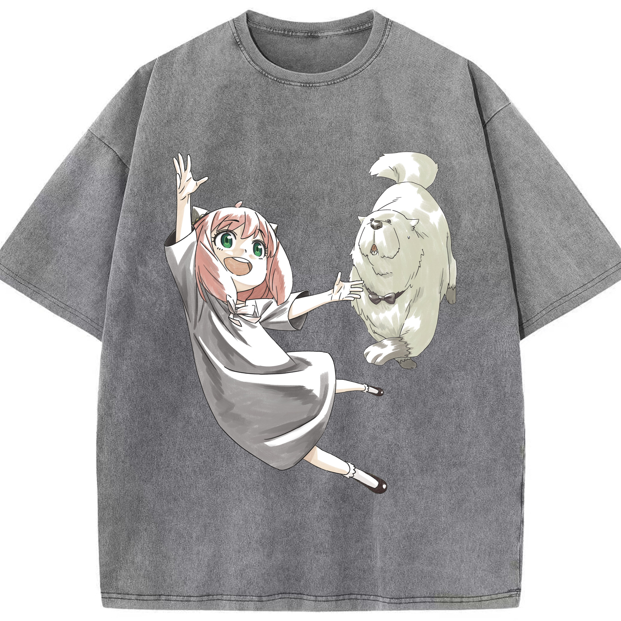 （画像用） SPY×FAMILY间谍家家酒 綿100% ヴィンテージ風 半袖Tシャツ（フロントプリント）