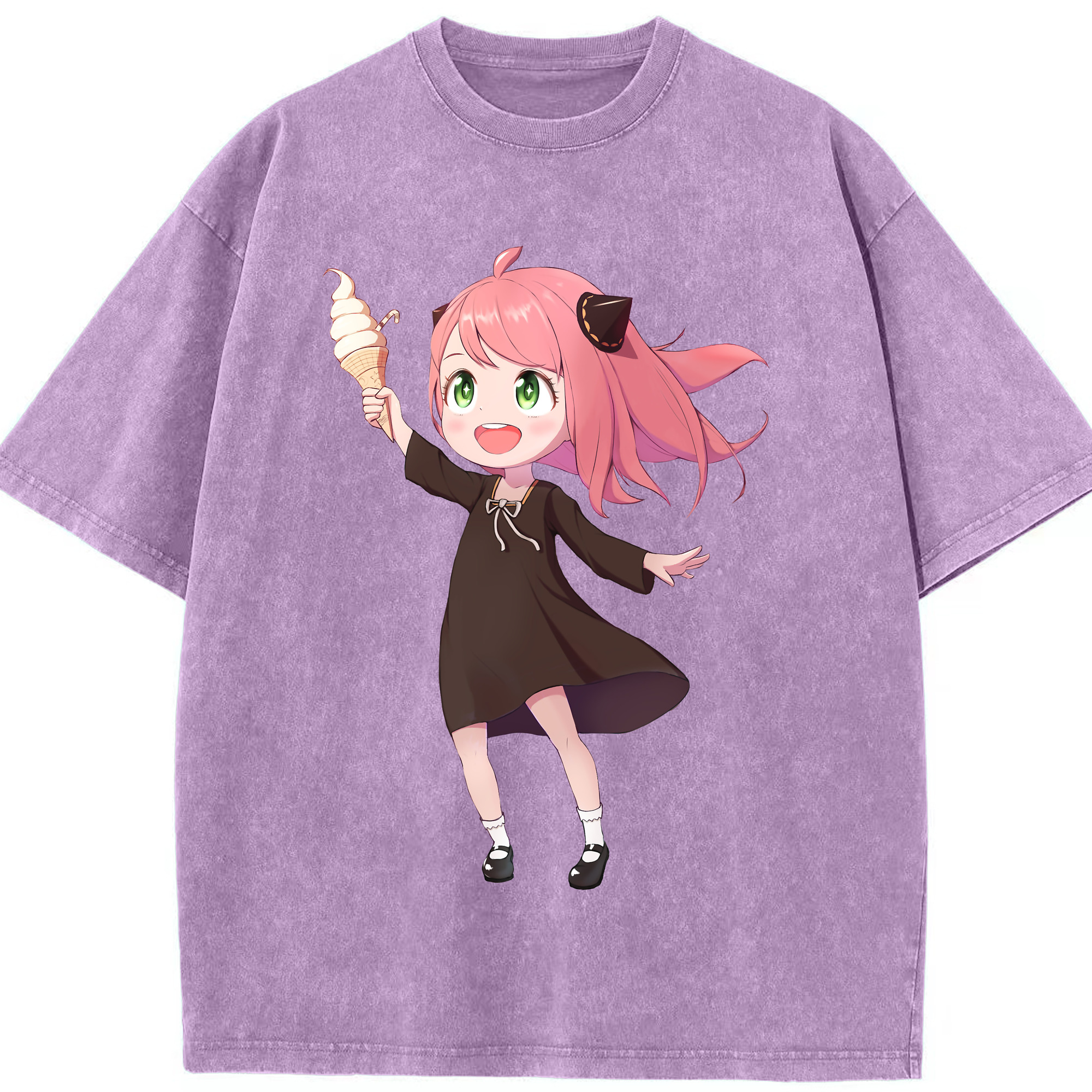 （画像用） SPY×FAMILY间谍家家酒 綿100% ヴィンテージ風 半袖Tシャツ（フロントプリント）
