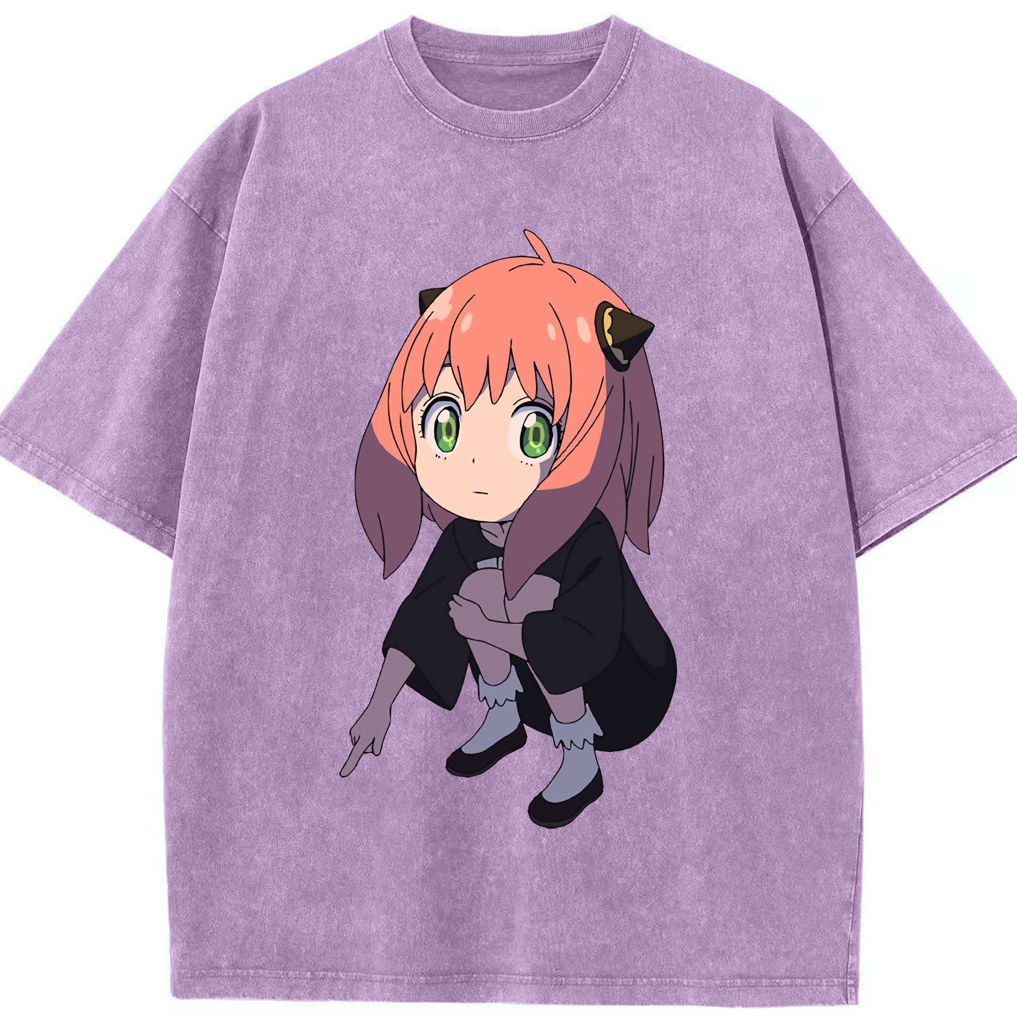 （画像用） SPY×FAMILY间谍家家酒 綿100% ヴィンテージ風 半袖Tシャツ（フロントプリント）