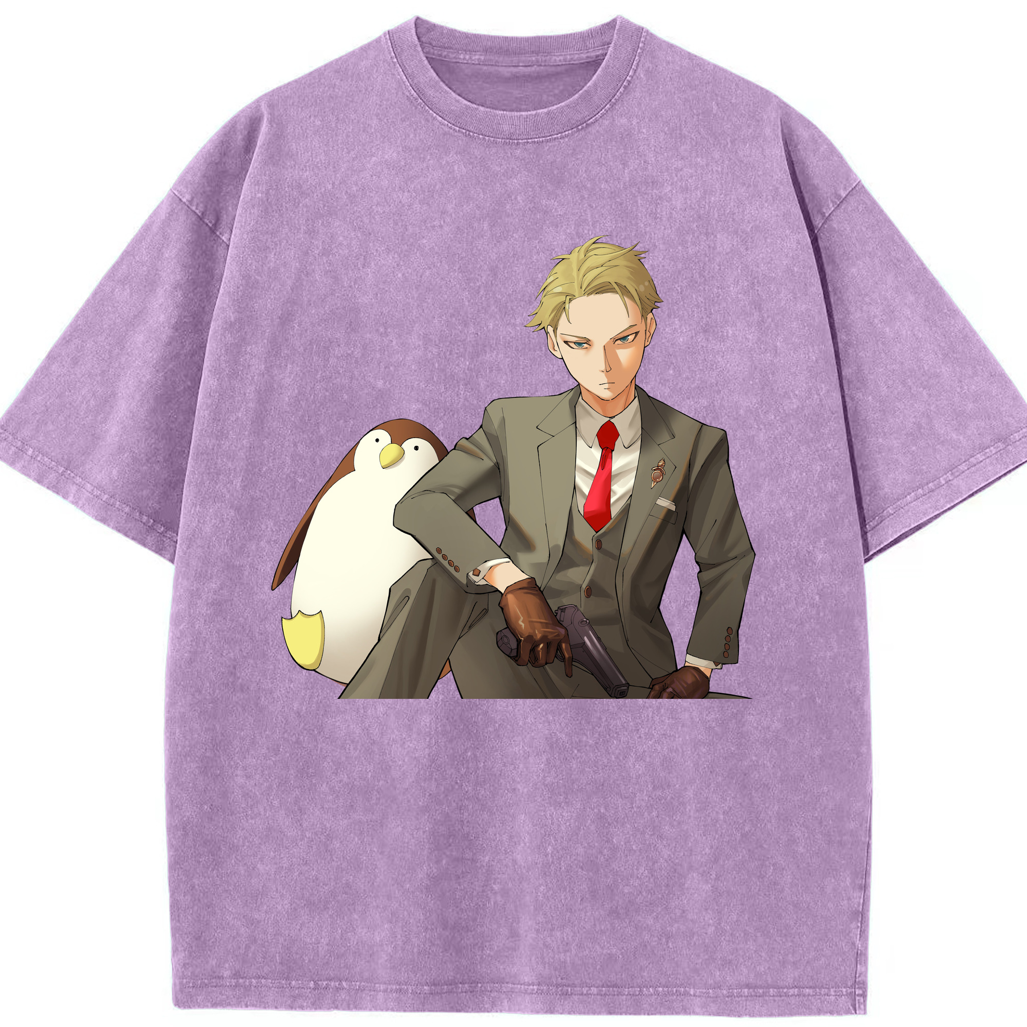 （画像用） SPY×FAMILY间谍家家酒 綿100% ヴィンテージ風 半袖Tシャツ（フロントプリント）