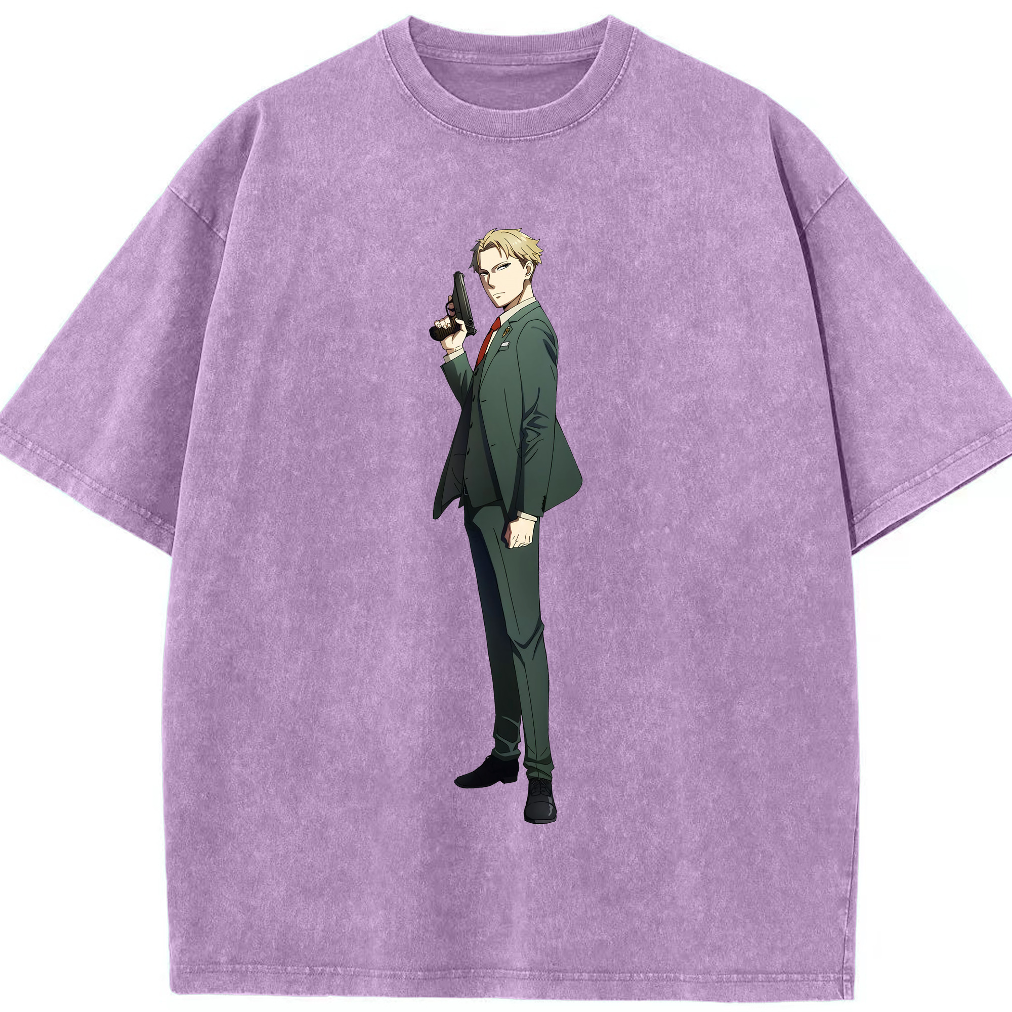 （画像用） SPY×FAMILY间谍家家酒 綿100% ヴィンテージ風 半袖Tシャツ（フロントプリント）