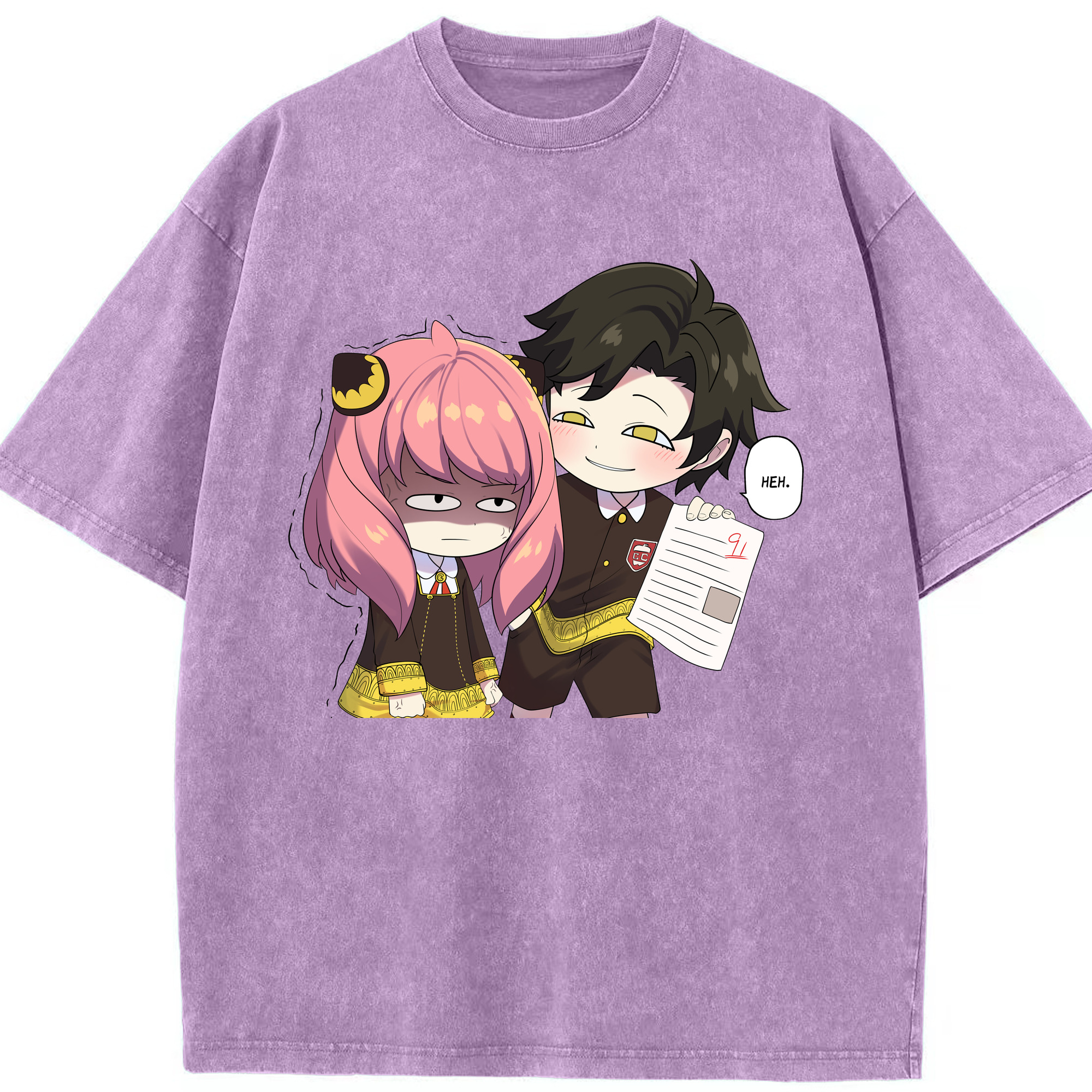 （画像用） SPY×FAMILY间谍家家酒 綿100% ヴィンテージ風 半袖Tシャツ（フロントプリント）