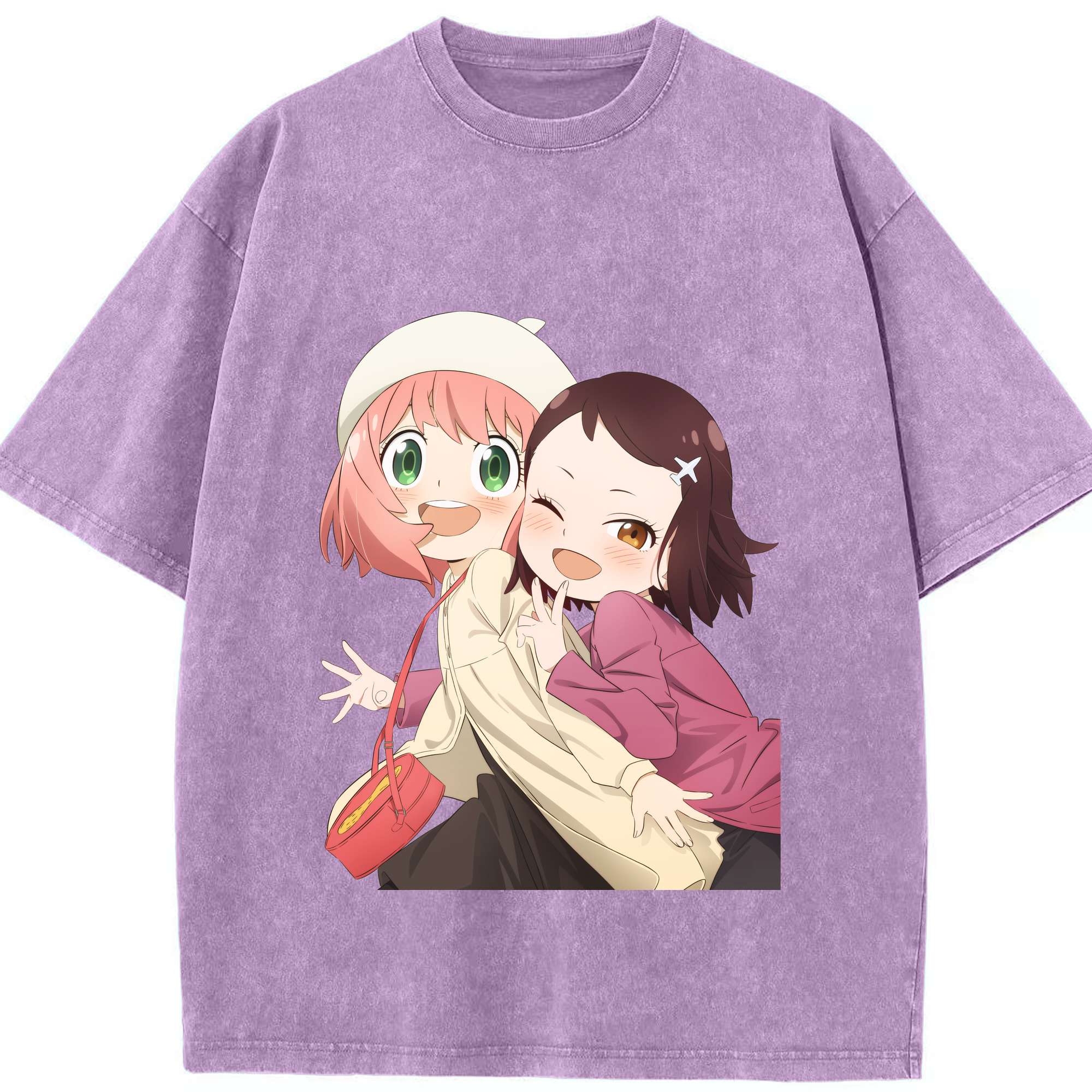 （画像用） SPY×FAMILY间谍家家酒 綿100% ヴィンテージ風 半袖Tシャツ（フロントプリント）