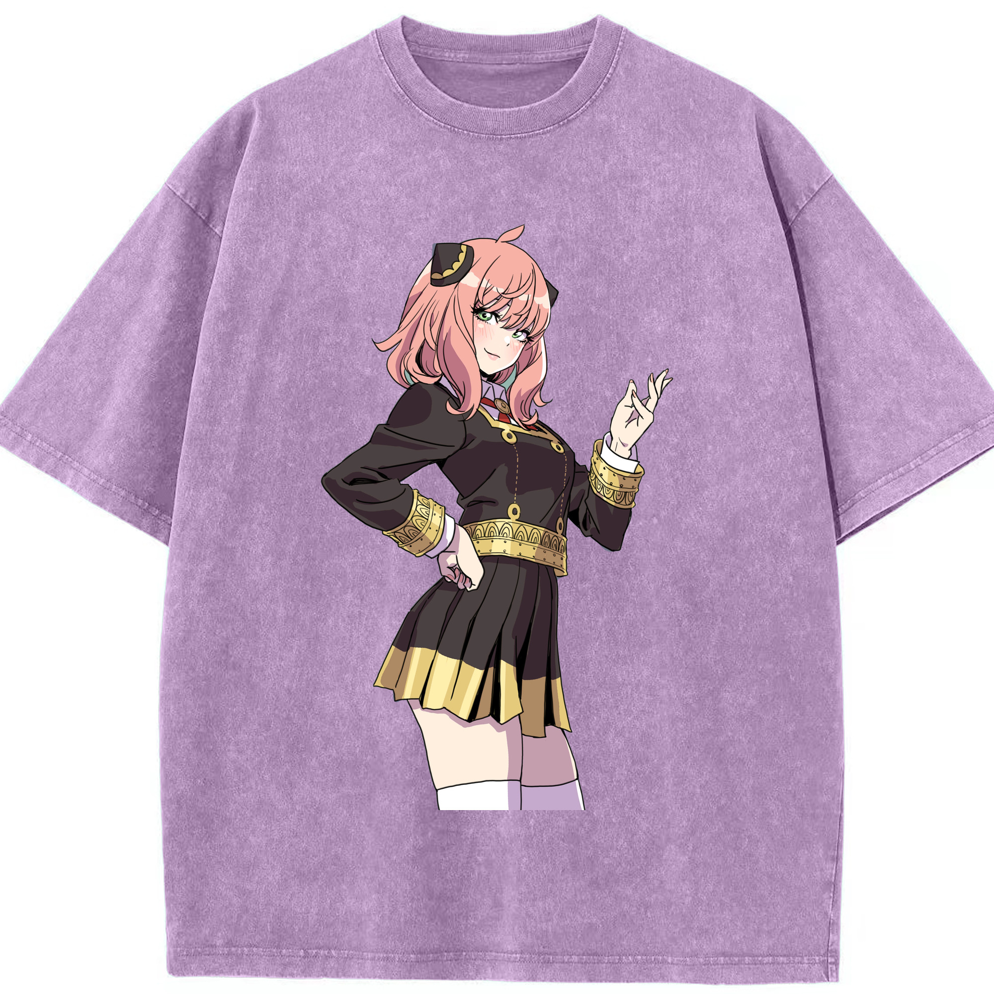 （画像用） SPY×FAMILY间谍家家酒 綿100% ヴィンテージ風 半袖Tシャツ（フロントプリント）