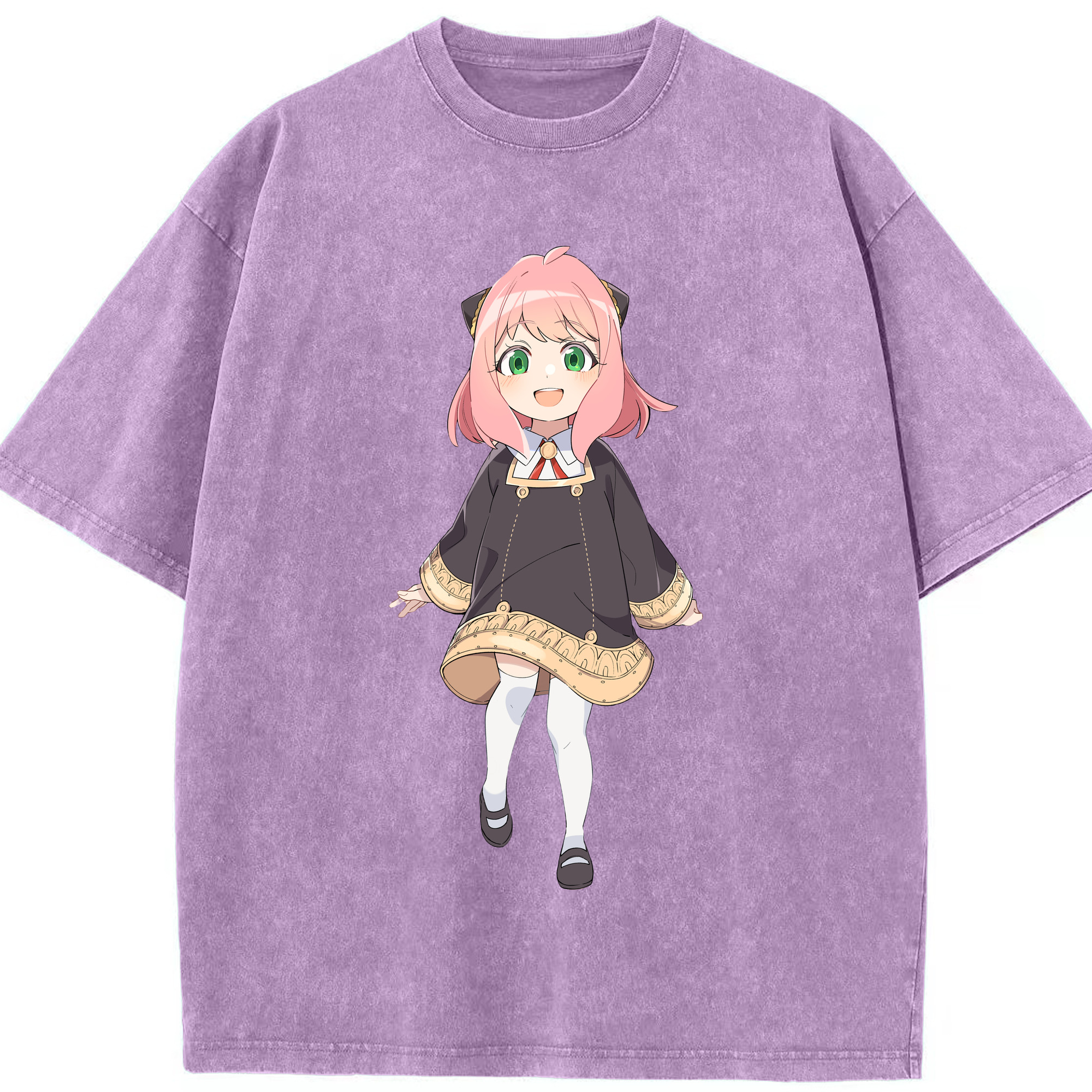 （画像用） SPY×FAMILY间谍家家酒 綿100% ヴィンテージ風 半袖Tシャツ（フロントプリント）
