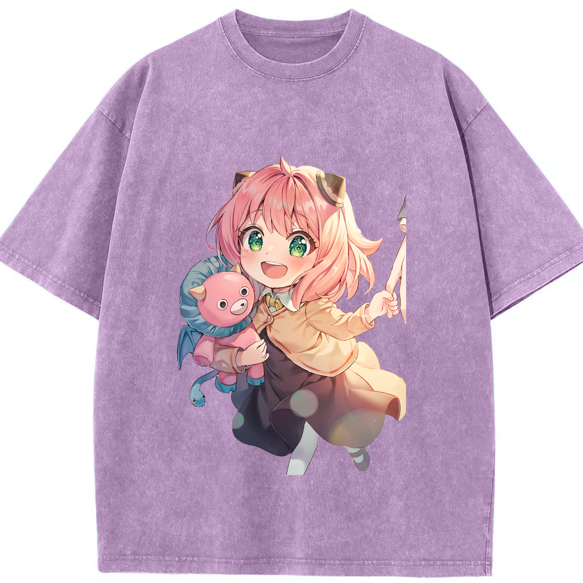 （画像用） SPY×FAMILY间谍家家酒 綿100% ヴィンテージ風 半袖Tシャツ（フロントプリント）