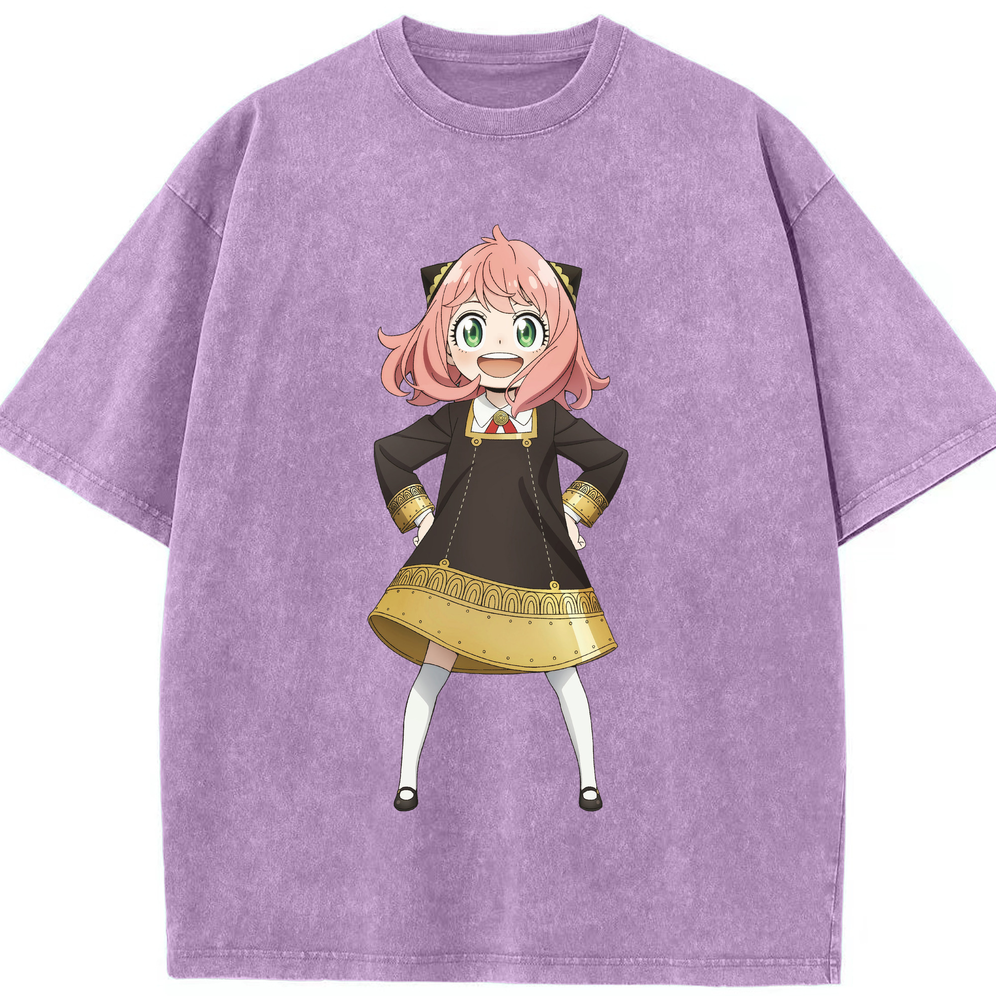 （画像用） SPY×FAMILY间谍家家酒 綿100% ヴィンテージ風 半袖Tシャツ（フロントプリント）