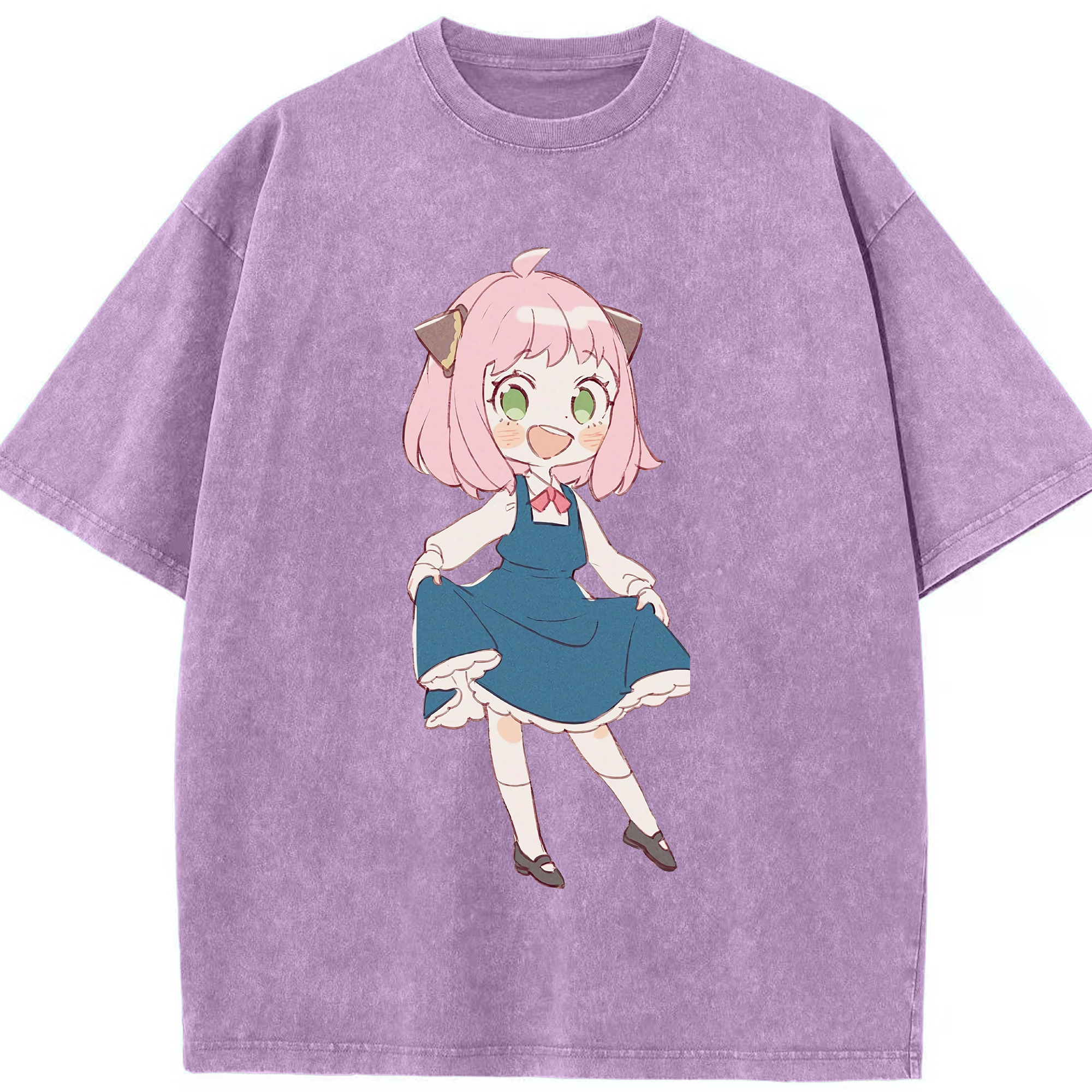 （画像用） SPY×FAMILY间谍家家酒 綿100% ヴィンテージ風 半袖Tシャツ（フロントプリント）