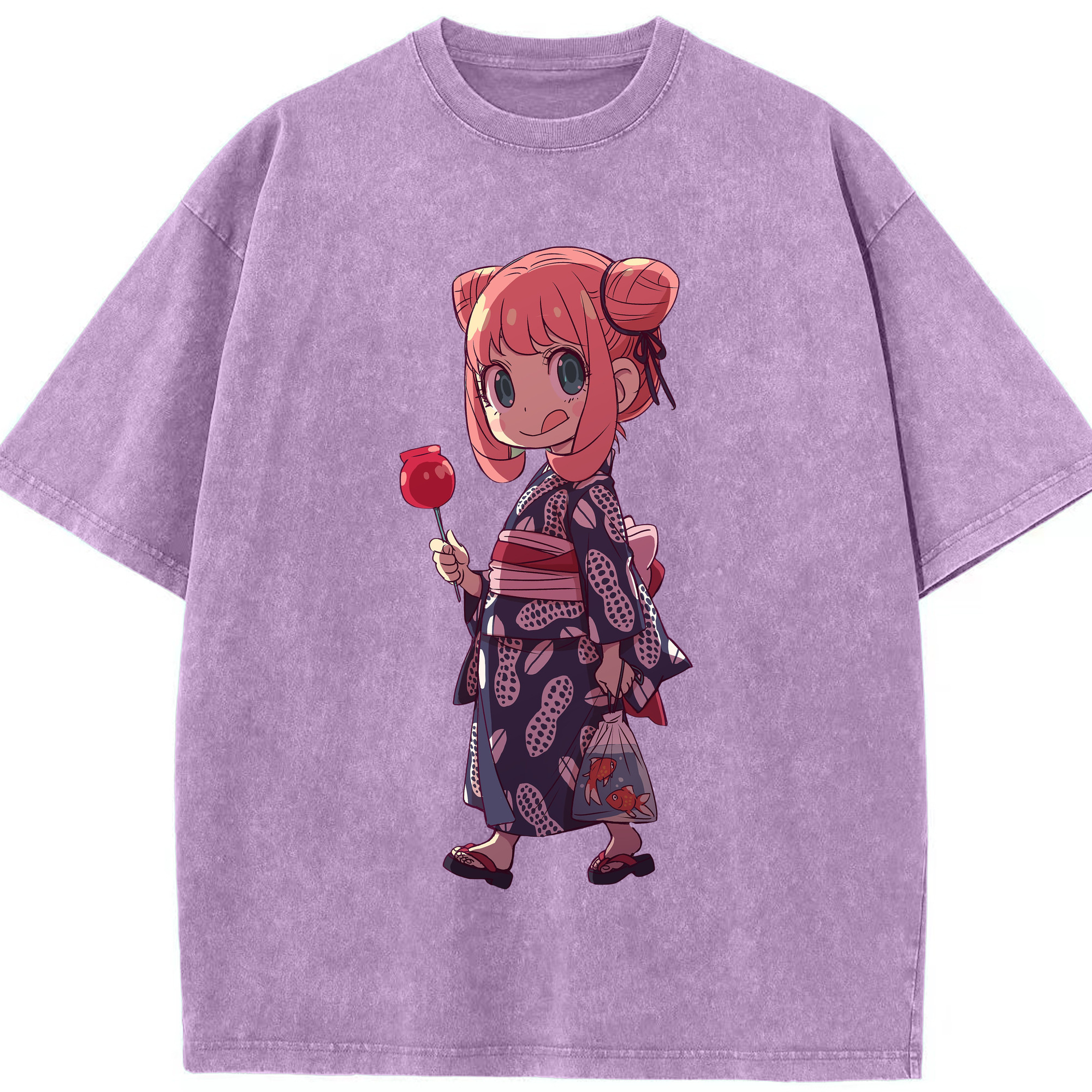 （画像用） SPY×FAMILY间谍家家酒 綿100% ヴィンテージ風 半袖Tシャツ（フロントプリント）