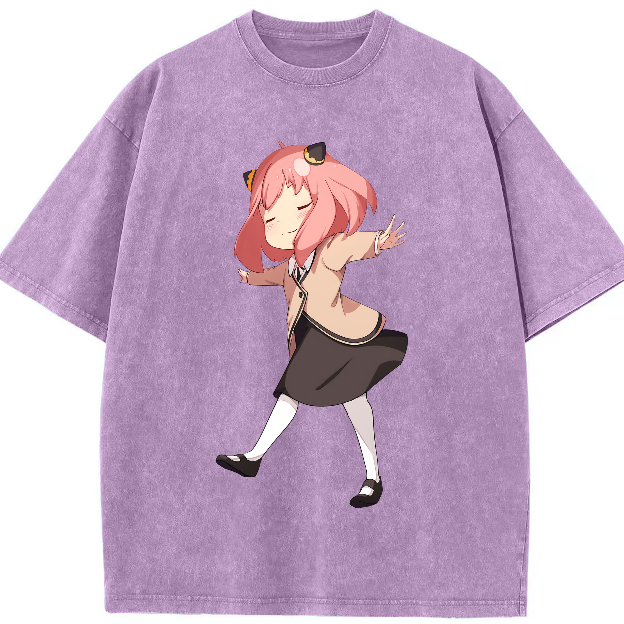 （画像用） SPY×FAMILY间谍家家酒 綿100% ヴィンテージ風 半袖Tシャツ（フロントプリント）