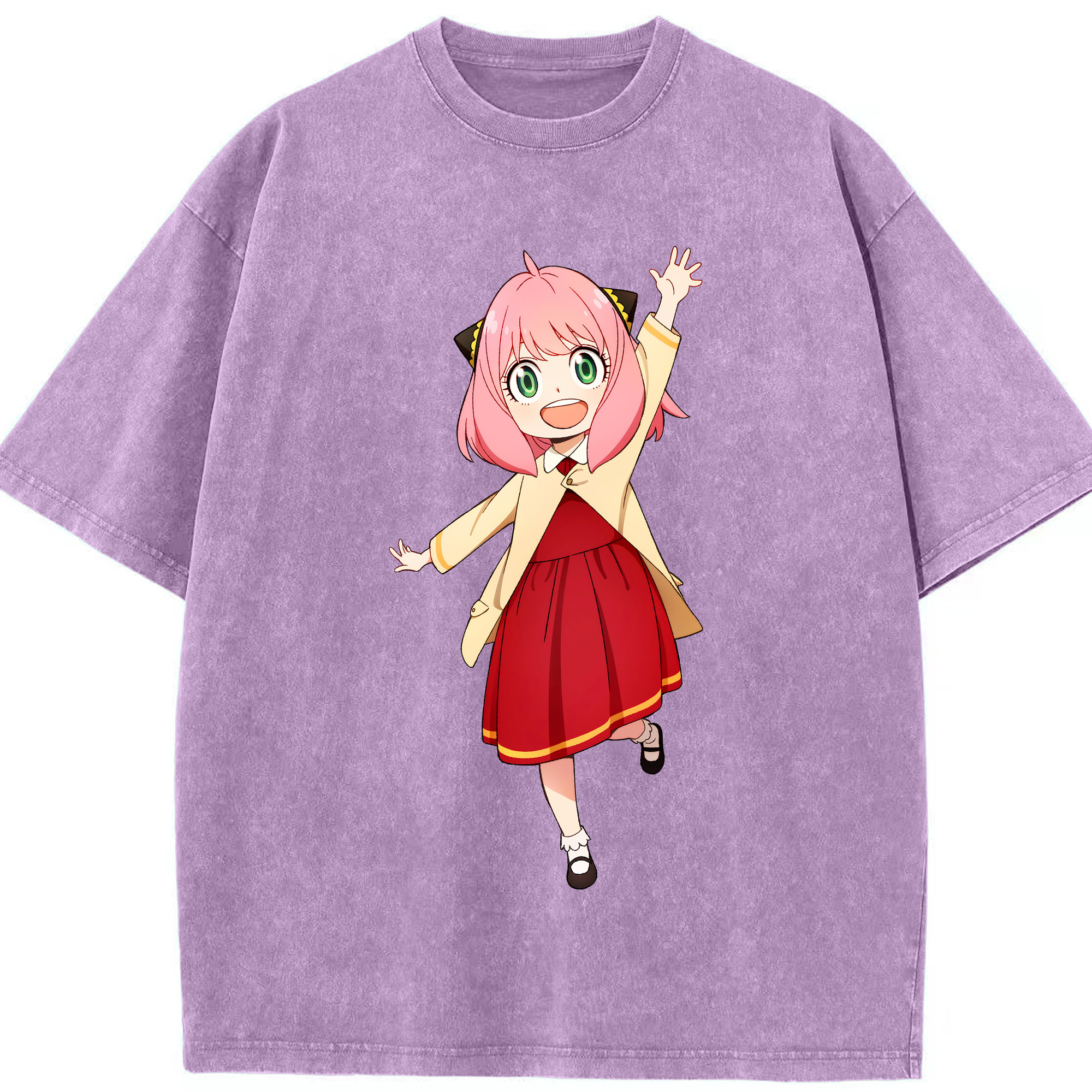 （画像用） SPY×FAMILY间谍家家酒 綿100% ヴィンテージ風 半袖Tシャツ（フロントプリント）