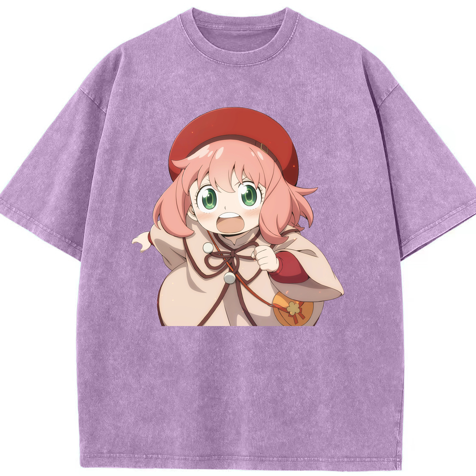 （画像用） SPY×FAMILY间谍家家酒 綿100% ヴィンテージ風 半袖Tシャツ（フロントプリント）