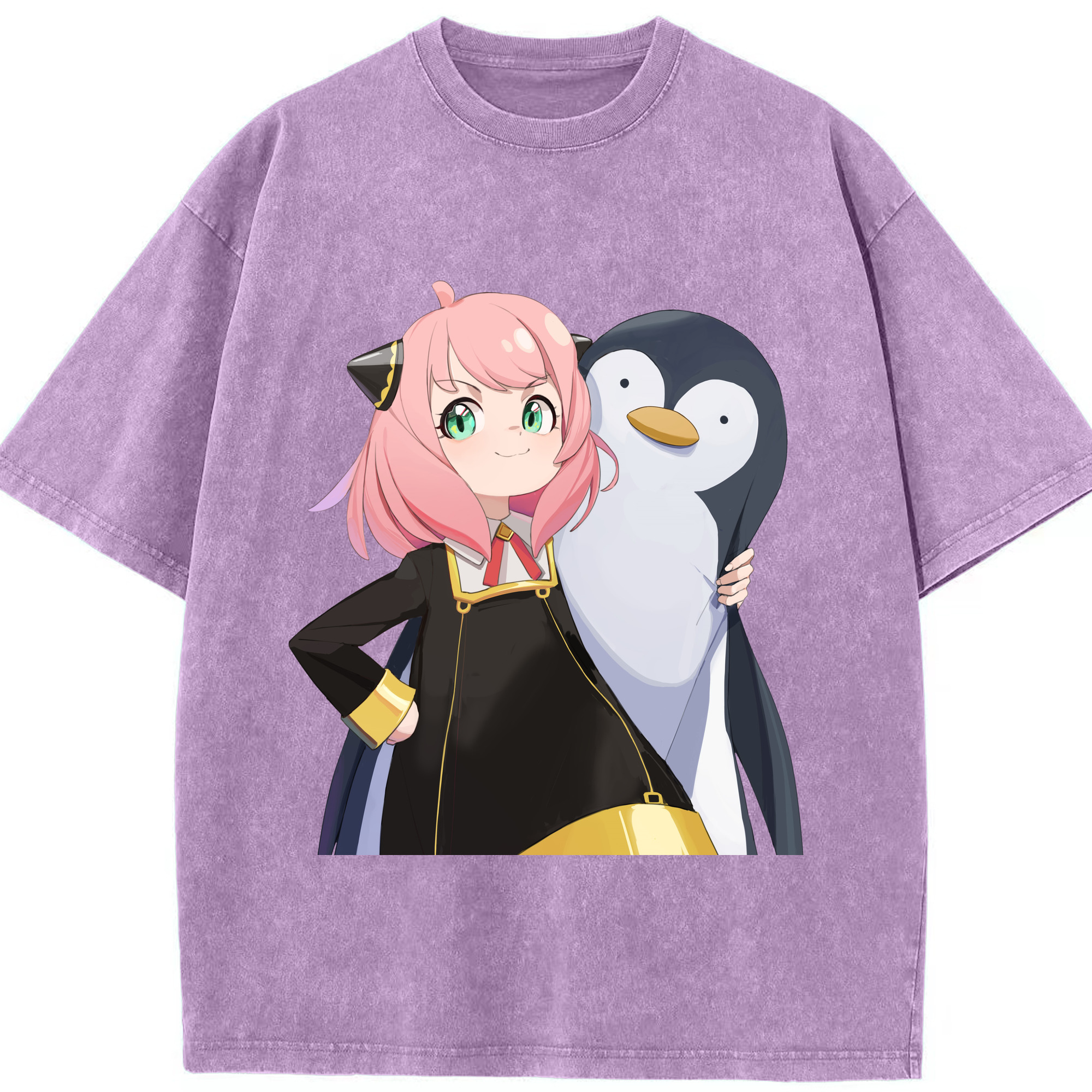 （画像用） SPY×FAMILY间谍家家酒 綿100% ヴィンテージ風 半袖Tシャツ（フロントプリント）
