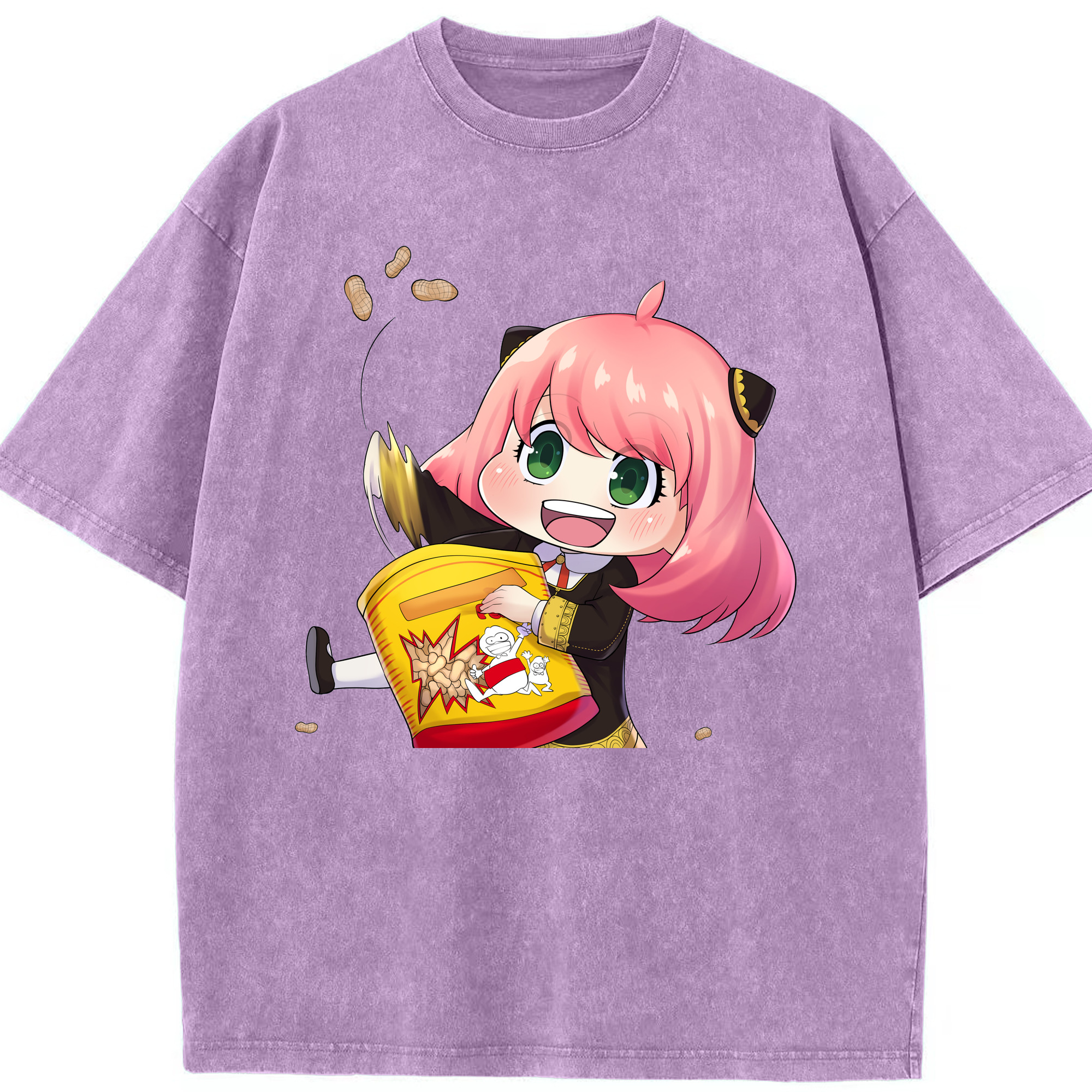 （画像用） SPY×FAMILY间谍家家酒 綿100% ヴィンテージ風 半袖Tシャツ（フロントプリント）