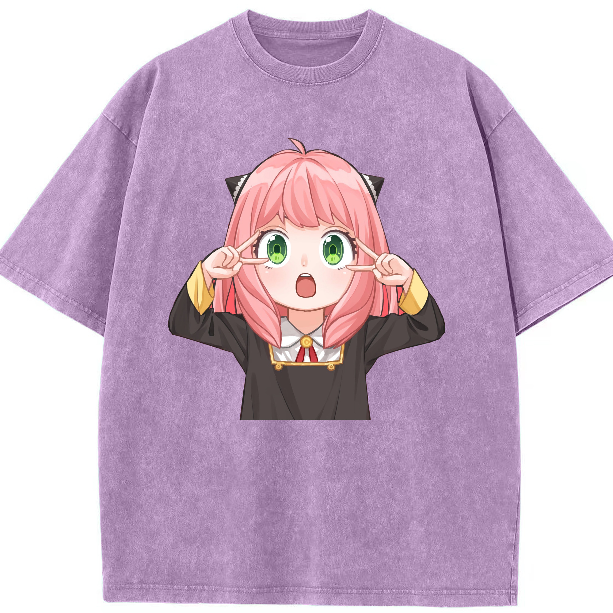 （画像用） SPY×FAMILY间谍家家酒 綿100% ヴィンテージ風 半袖Tシャツ（フロントプリント）