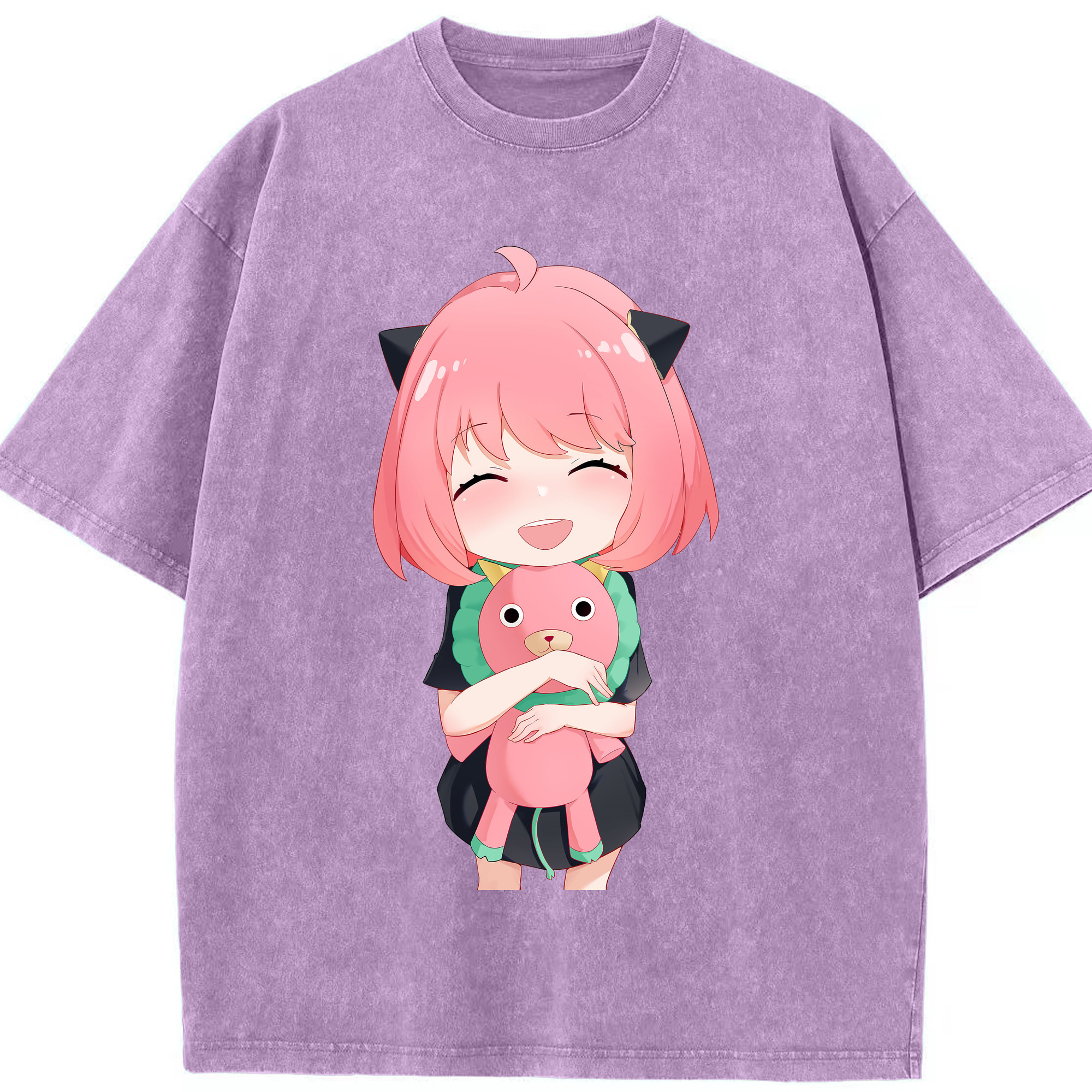 （画像用） SPY×FAMILY间谍家家酒 綿100% ヴィンテージ風 半袖Tシャツ（フロントプリント）