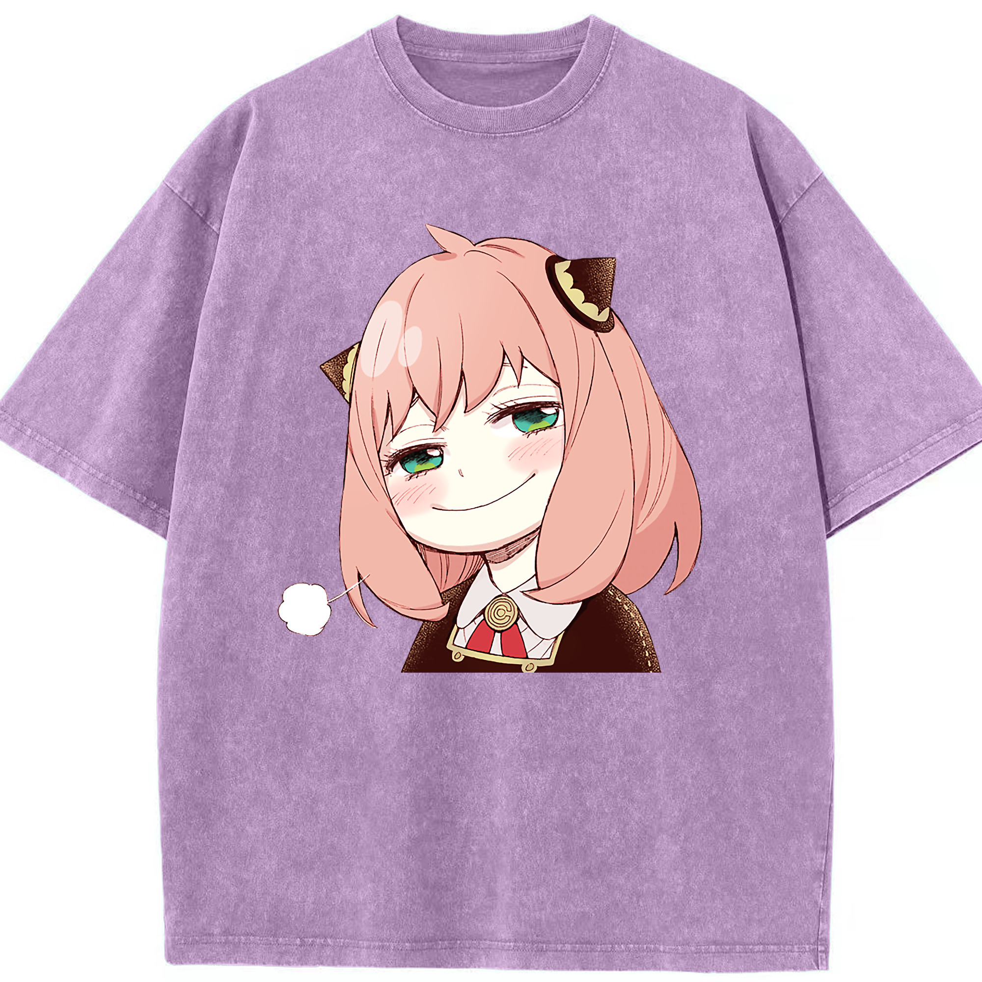 （画像用） SPY×FAMILY间谍家家酒 綿100% ヴィンテージ風 半袖Tシャツ（フロントプリント）