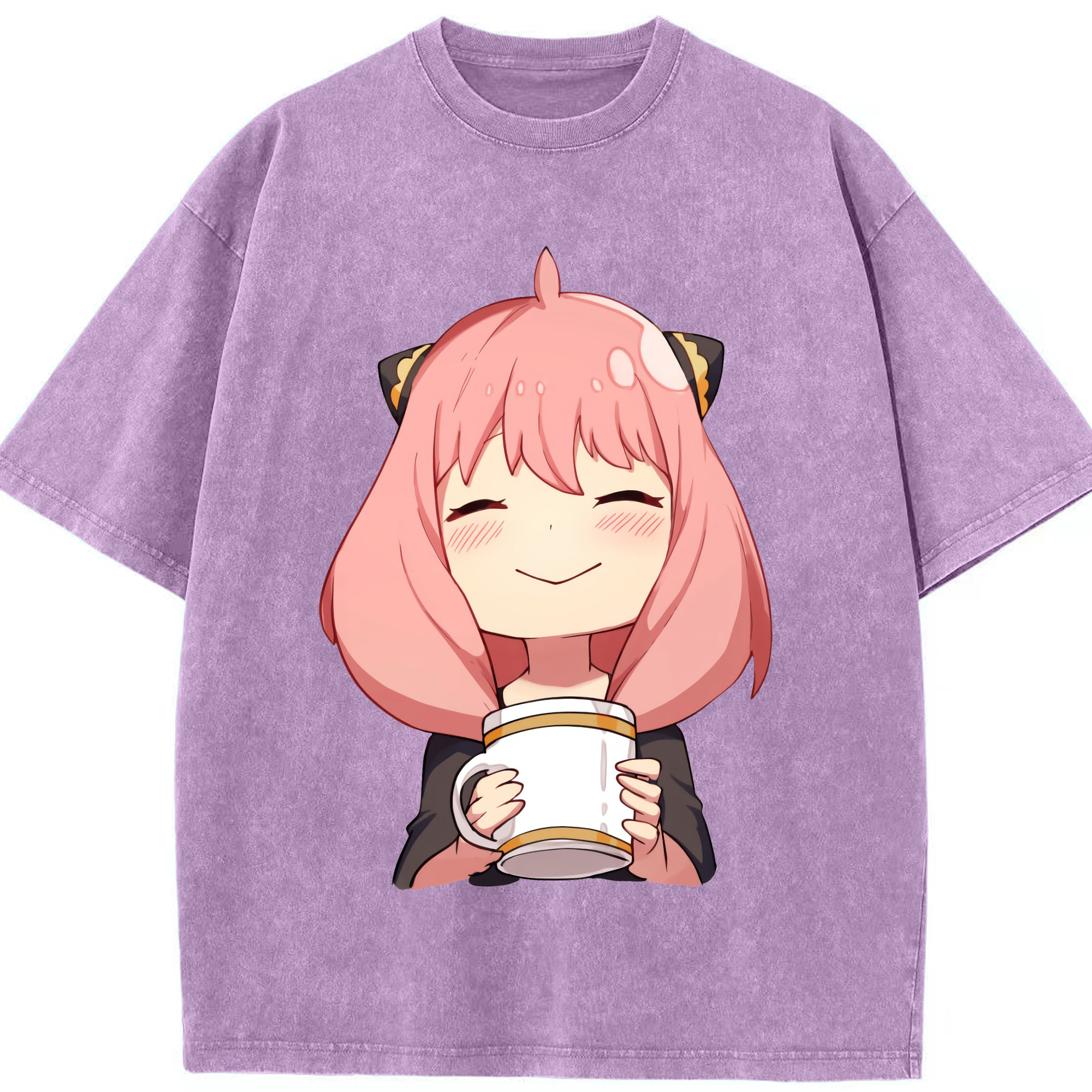 （画像用） SPY×FAMILY间谍家家酒 綿100% ヴィンテージ風 半袖Tシャツ（フロントプリント）