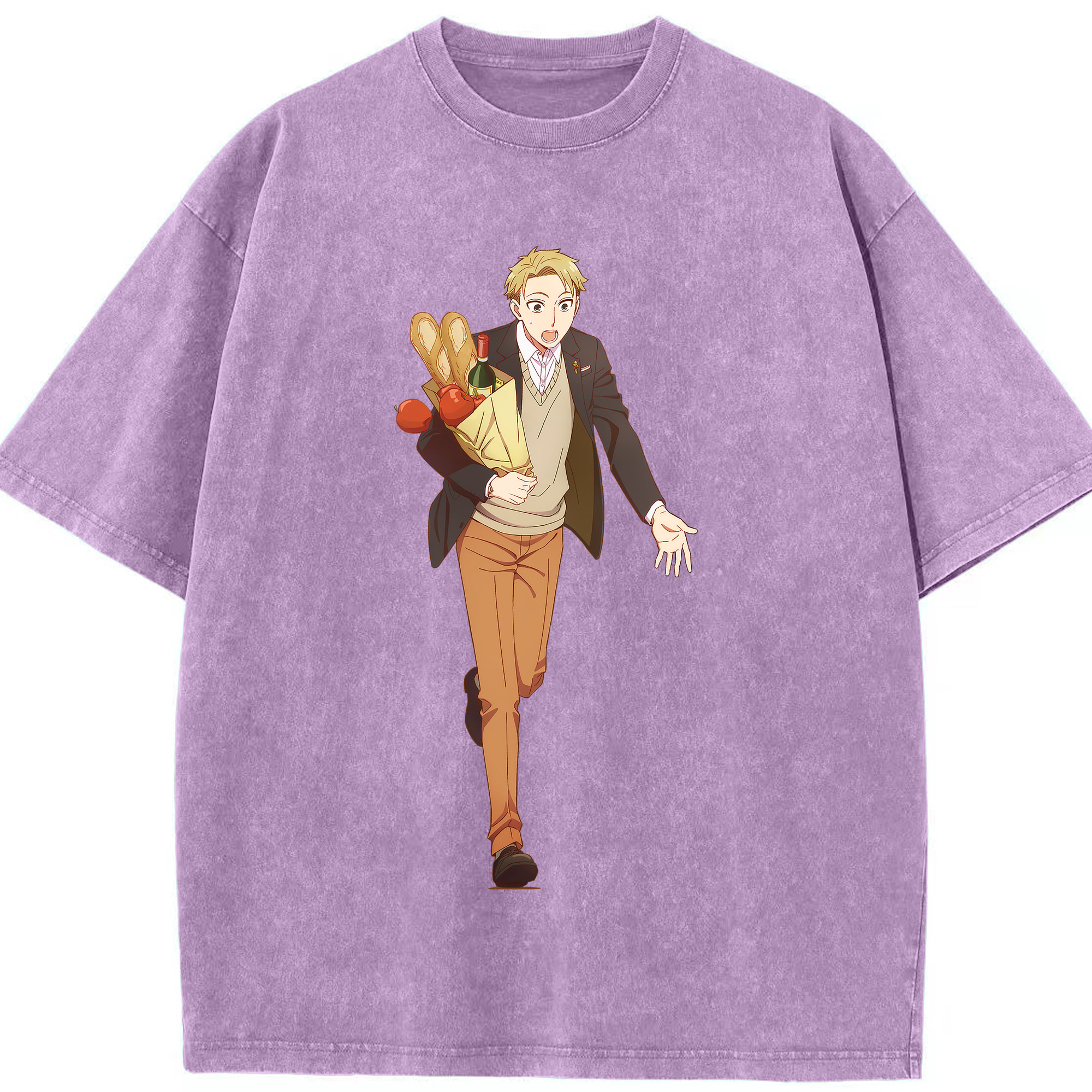 （画像用） SPY×FAMILY间谍家家酒 綿100% ヴィンテージ風 半袖Tシャツ（フロントプリント）