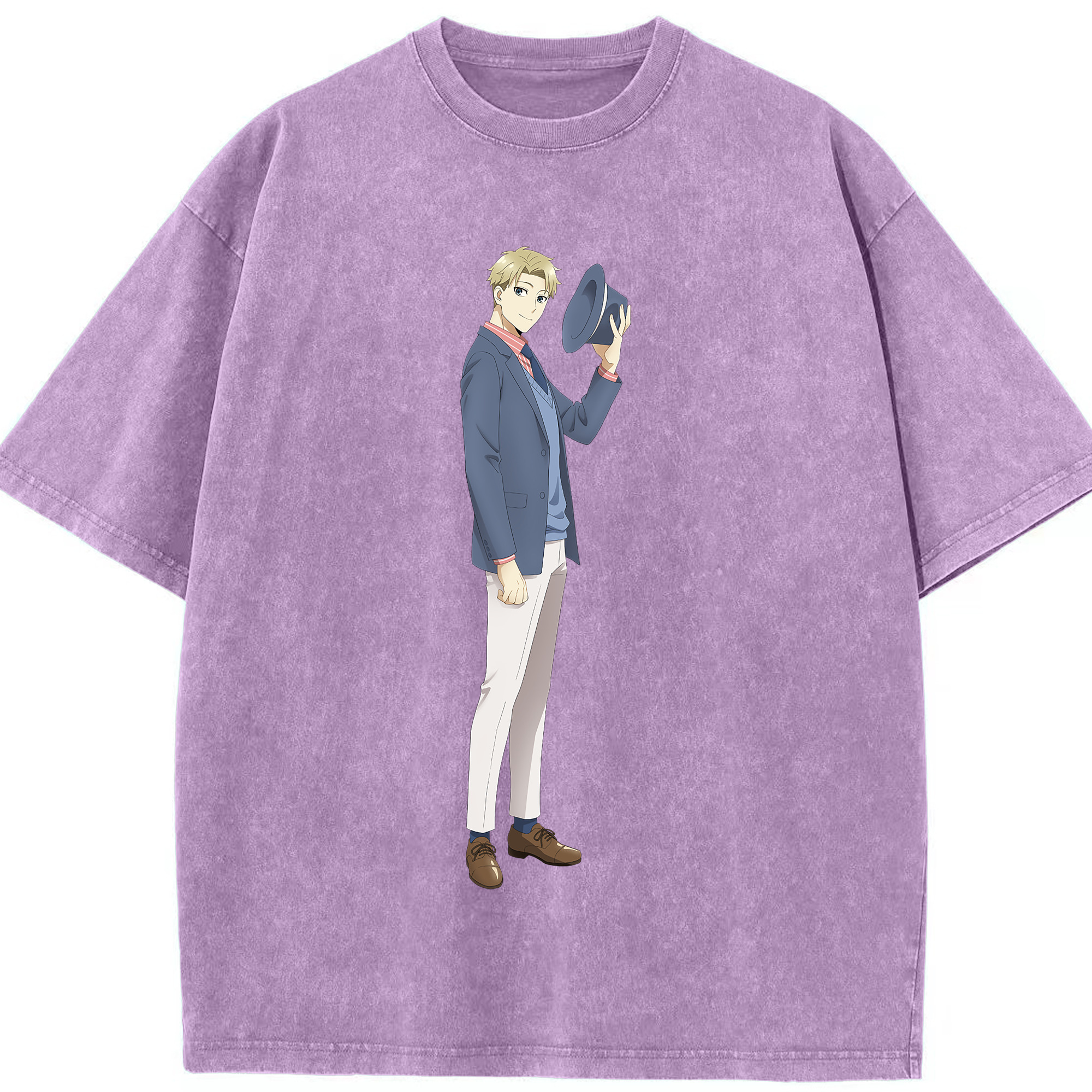 （画像用） SPY×FAMILY间谍家家酒 綿100% ヴィンテージ風 半袖Tシャツ（フロントプリント）