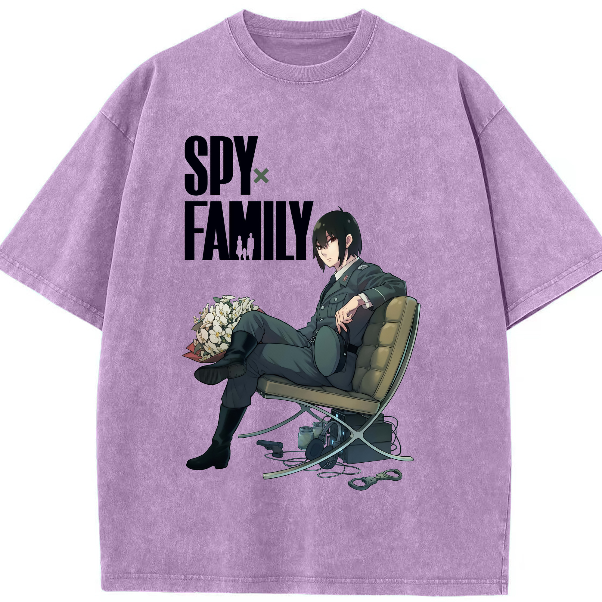 （画像用） SPY×FAMILY间谍家家酒 綿100% ヴィンテージ風 半袖Tシャツ（フロントプリント）