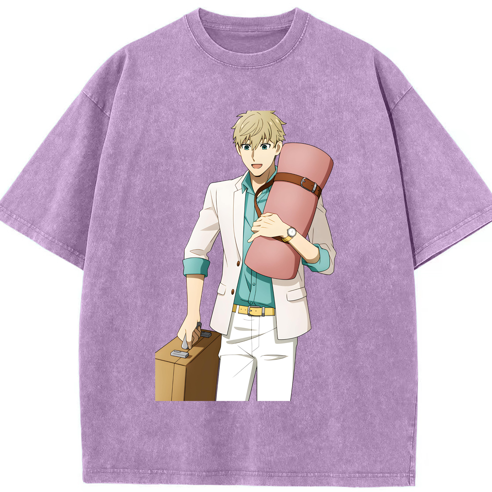 （画像用） SPY×FAMILY间谍家家酒 綿100% ヴィンテージ風 半袖Tシャツ（フロントプリント）