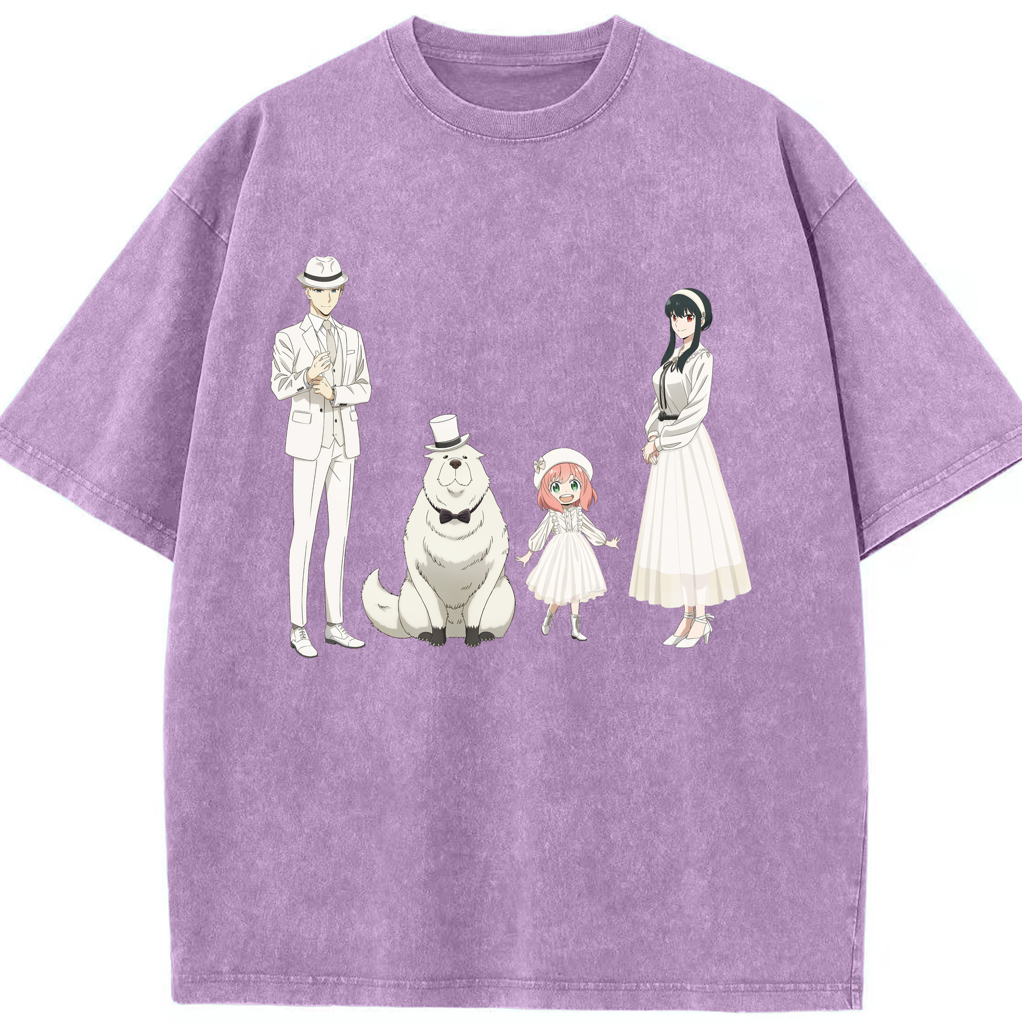 （画像用） SPY×FAMILY间谍家家酒 綿100% ヴィンテージ風 半袖Tシャツ（フロントプリント）