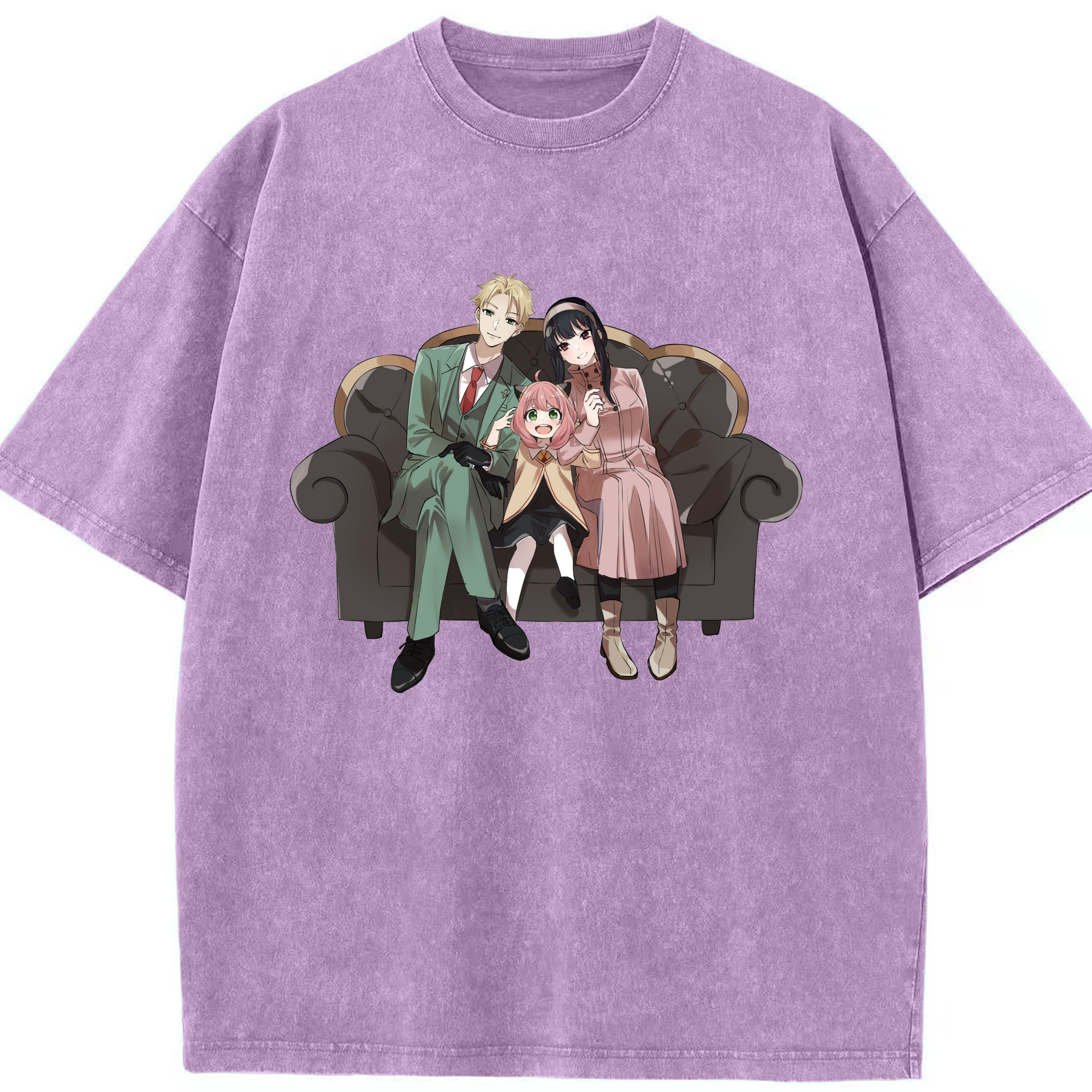 （画像用） SPY×FAMILY间谍家家酒 綿100% ヴィンテージ風 半袖Tシャツ（フロントプリント）