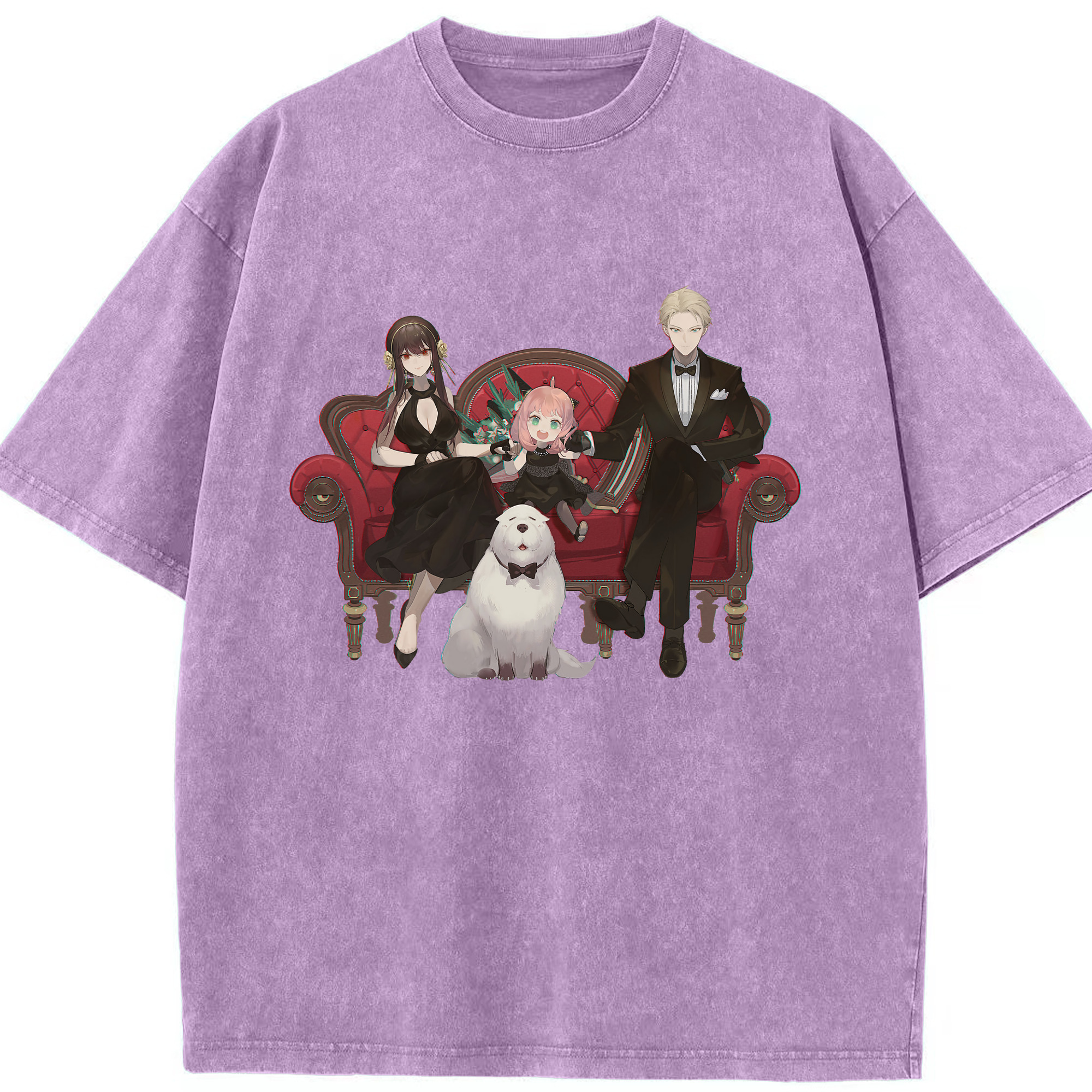 （画像用） SPY×FAMILY间谍家家酒 綿100% ヴィンテージ風 半袖Tシャツ（フロントプリント）