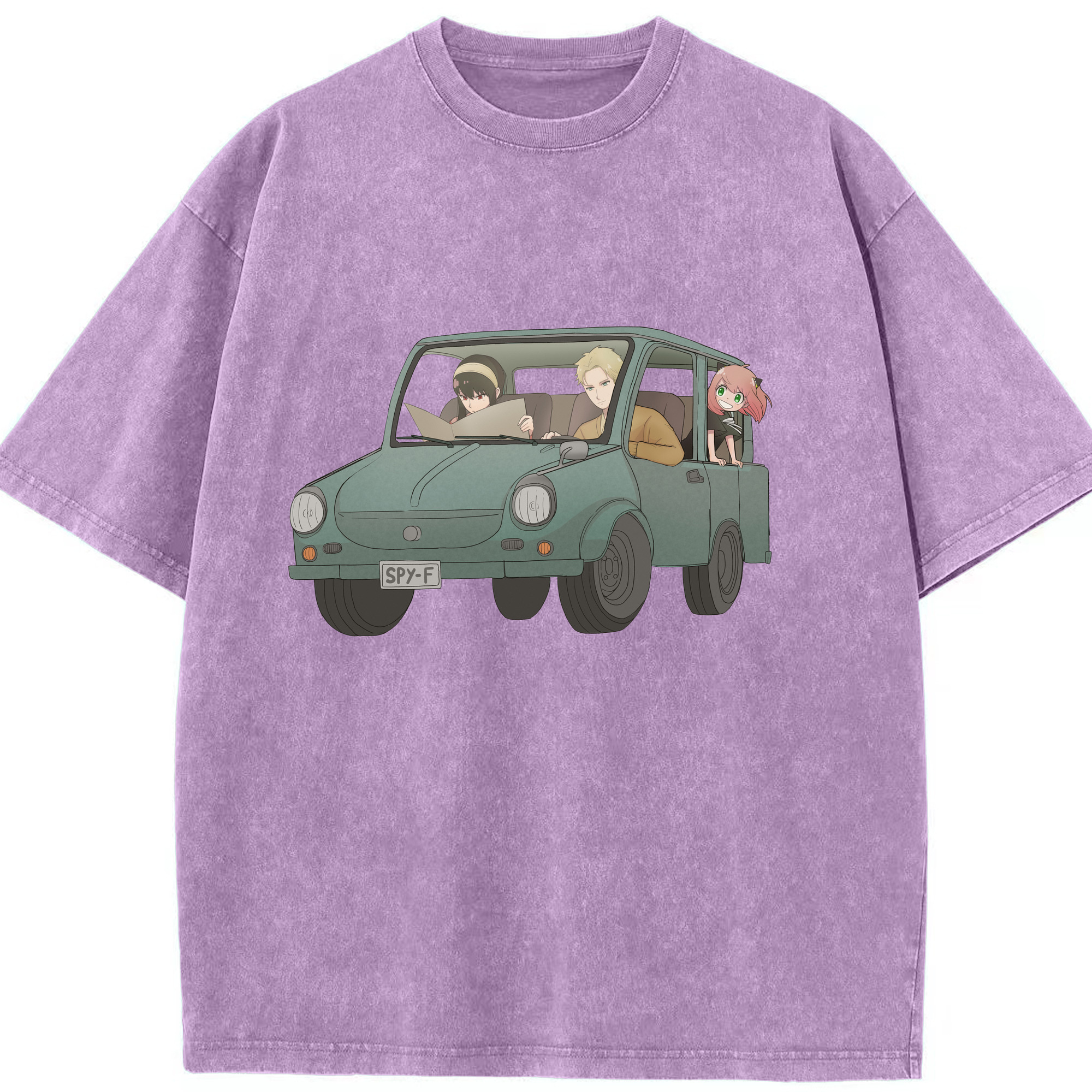 （画像用） SPY×FAMILY间谍家家酒 綿100% ヴィンテージ風 半袖Tシャツ（フロントプリント）