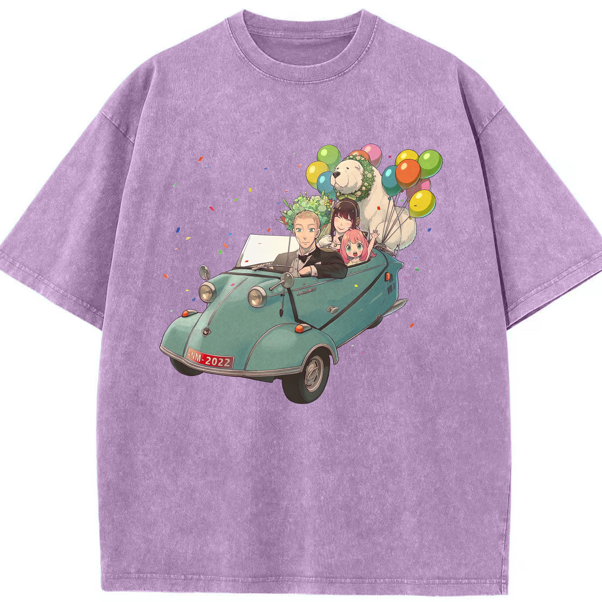 （画像用） SPY×FAMILY间谍家家酒 綿100% ヴィンテージ風 半袖Tシャツ（フロントプリント）