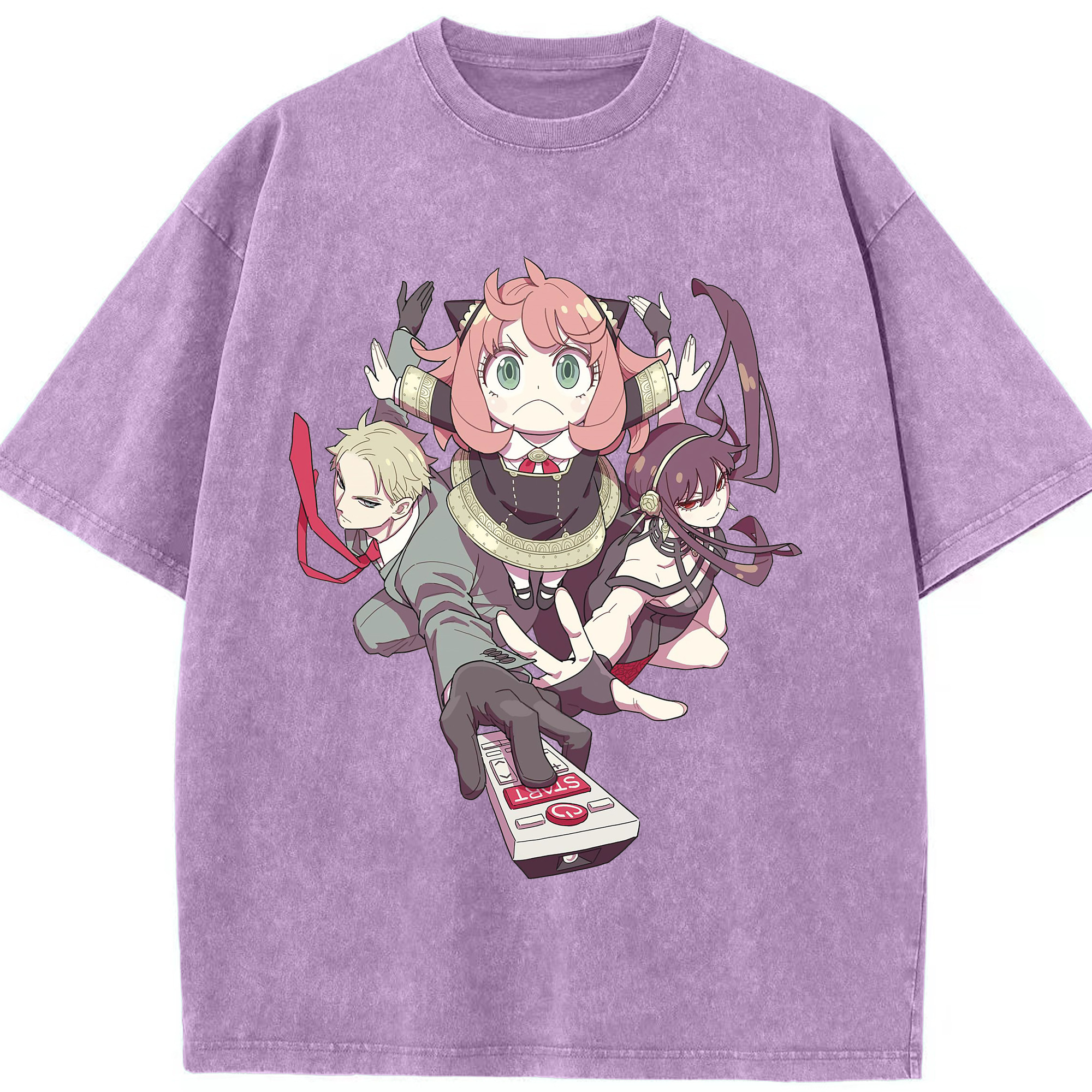 （画像用） SPY×FAMILY间谍家家酒 綿100% ヴィンテージ風 半袖Tシャツ（フロントプリント）