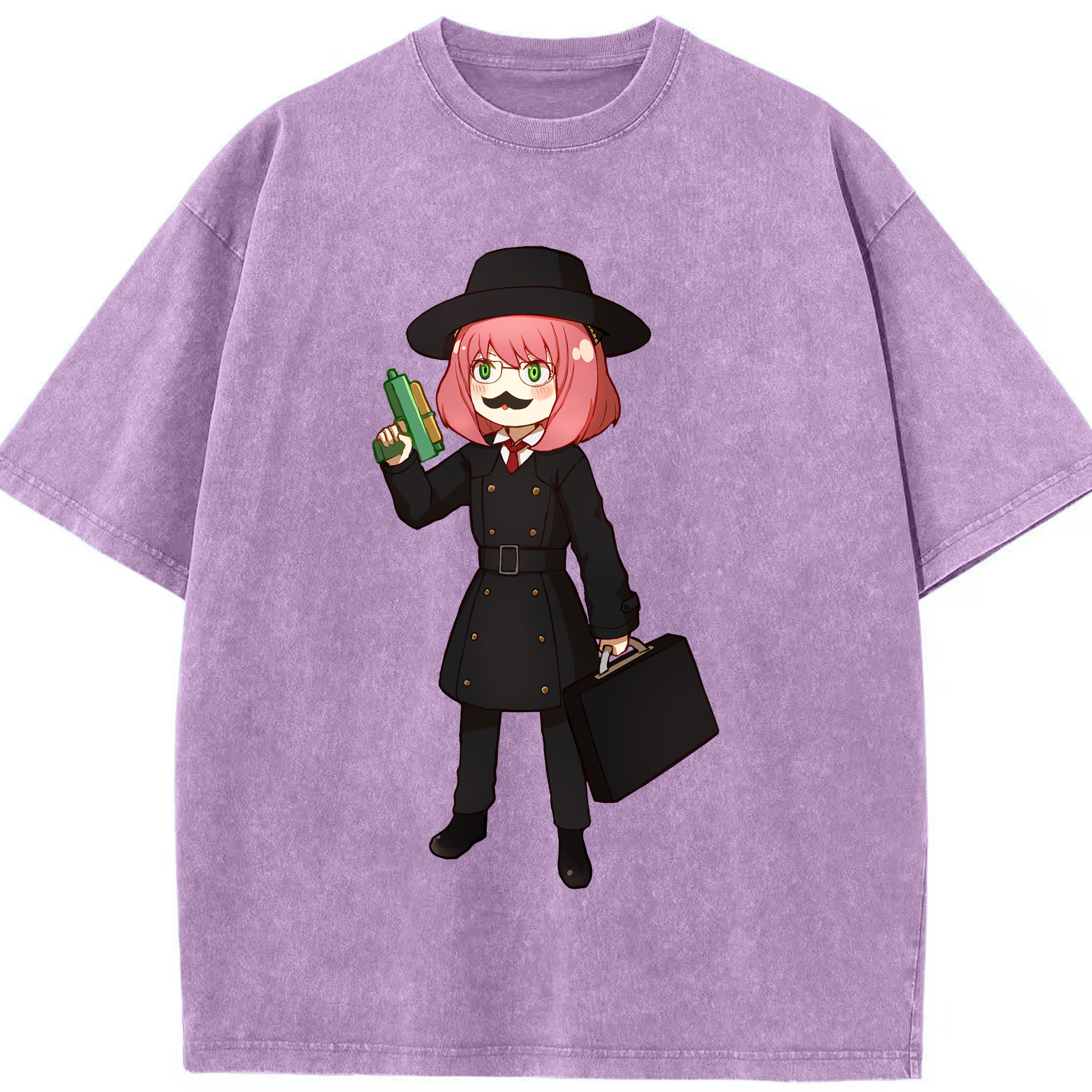 （画像用） SPY×FAMILY间谍家家酒 綿100% ヴィンテージ風 半袖Tシャツ（フロントプリント）