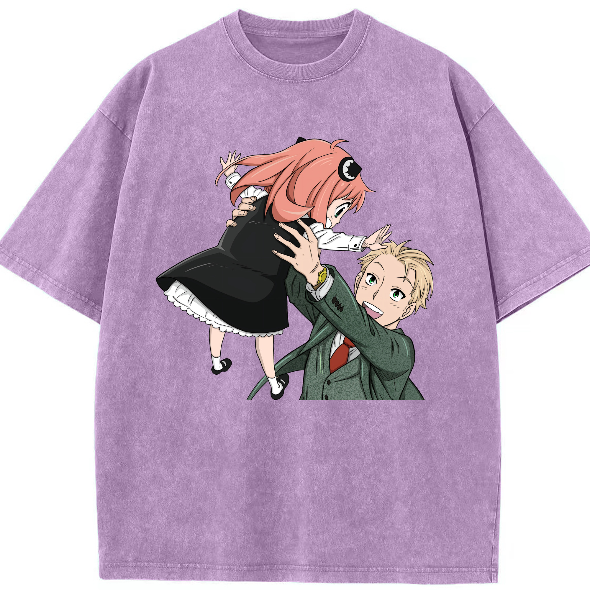 （画像用） SPY×FAMILY间谍家家酒 綿100% ヴィンテージ風 半袖Tシャツ（フロントプリント）